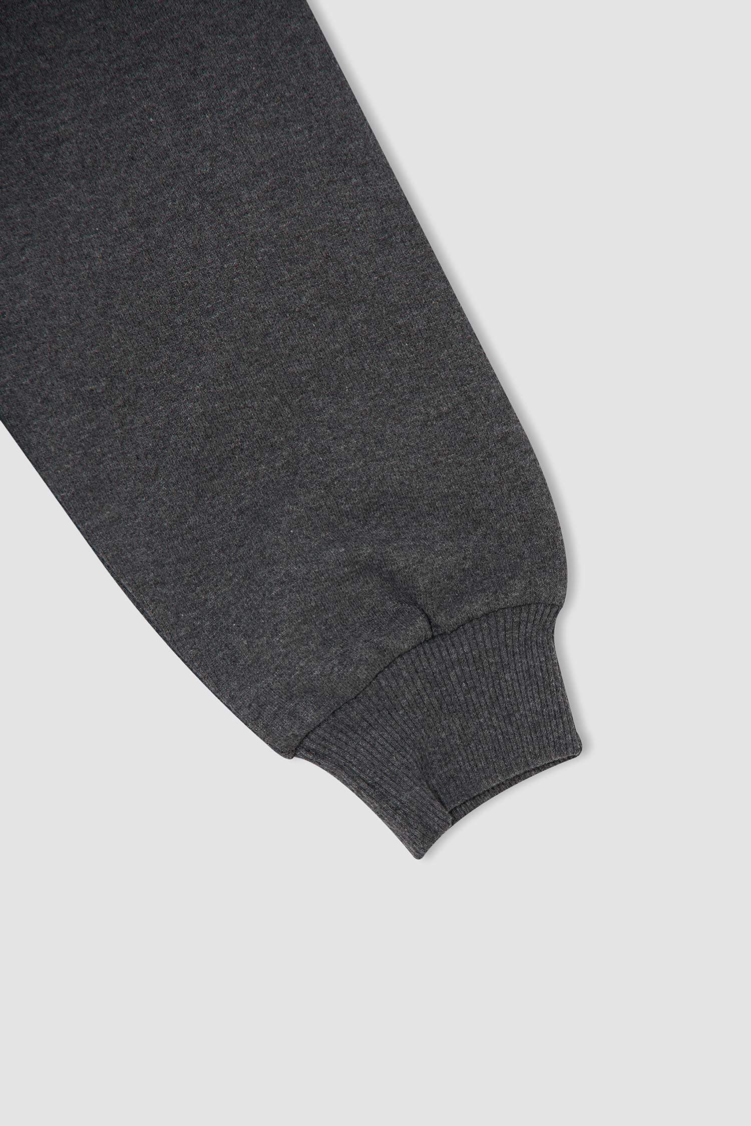 Kız Çocuk Crop Bisiklet Yaka Baskılı 2'li Sweatshirt