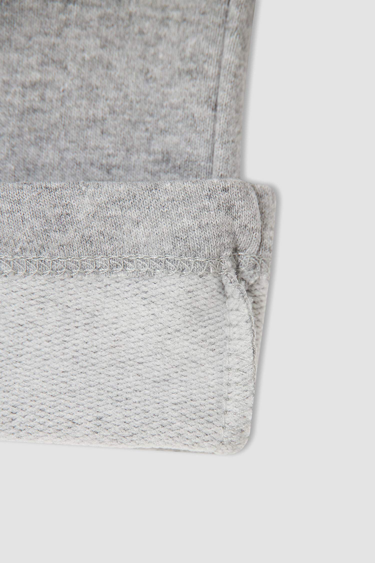 Kız Çocuk Crop Bisiklet Yaka Baskılı 2'li Sweatshirt