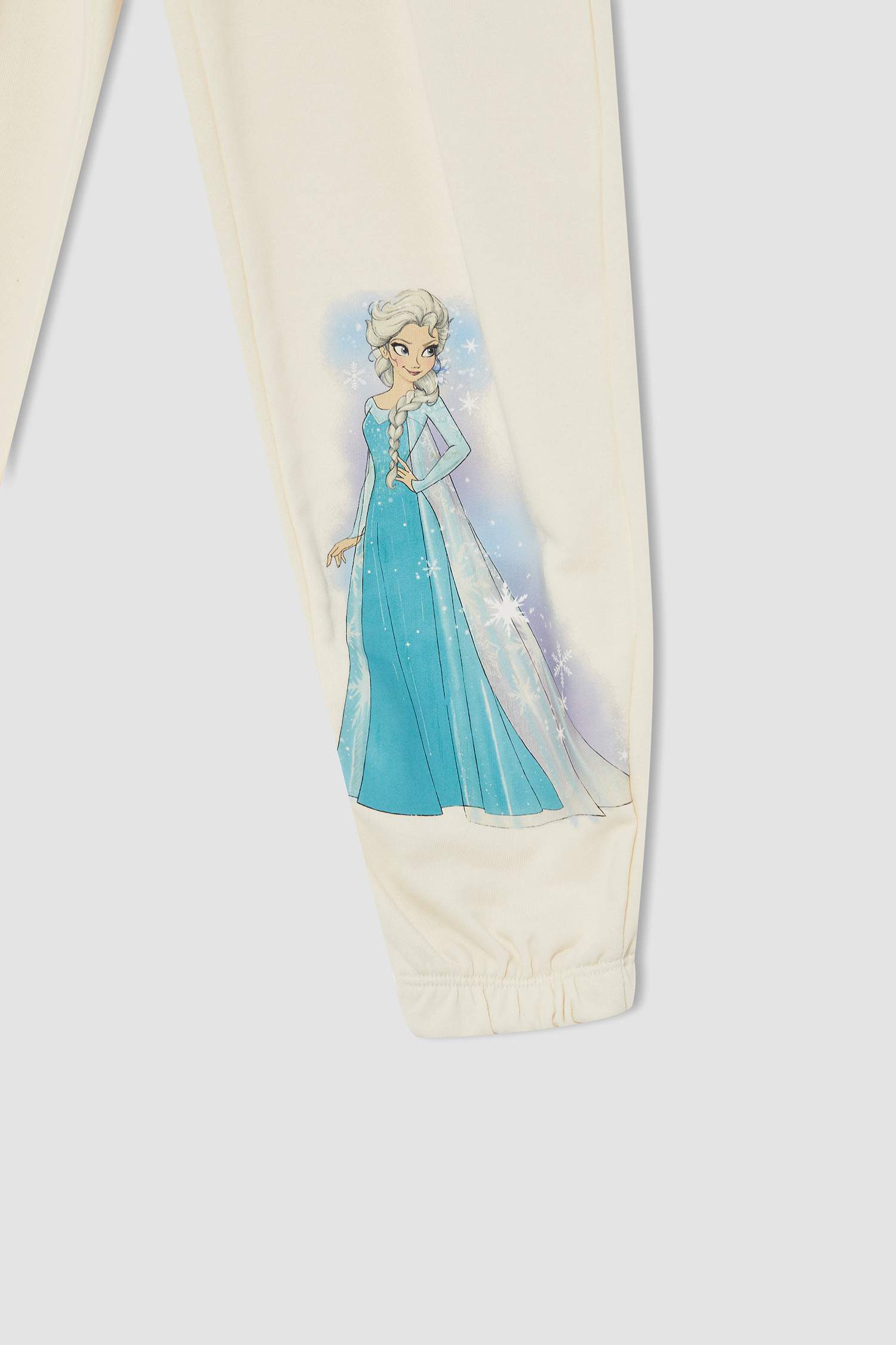 Kız Çocuk Frozen Lisanslı Bisiklet Yaka İçi Yumuşak Tüylü Uzun Kollu 2'li Takım