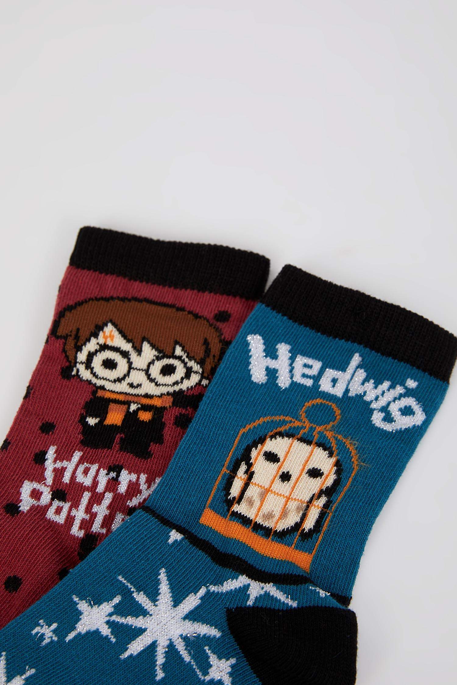 Kız Çocuk Harry Potter Lisanslı Pamuklu 2'li Uzun Çorap