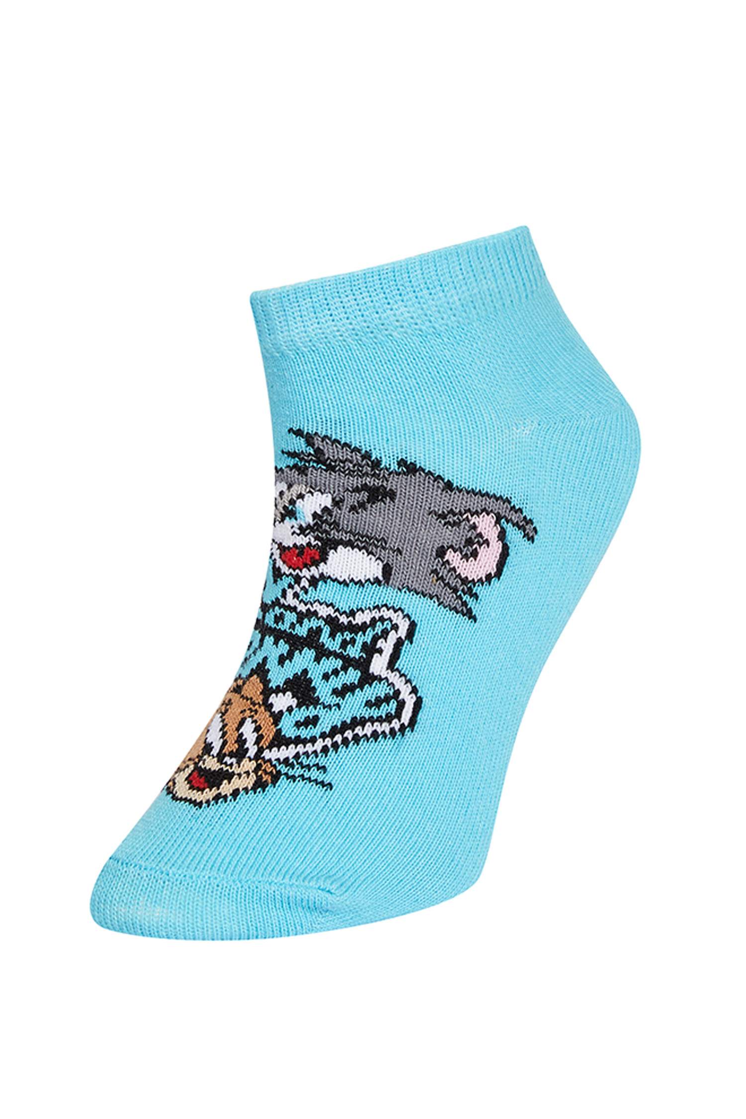 Kız Çocuk Tom ve Jerry Lisanslı 3'lü Patik Çorap