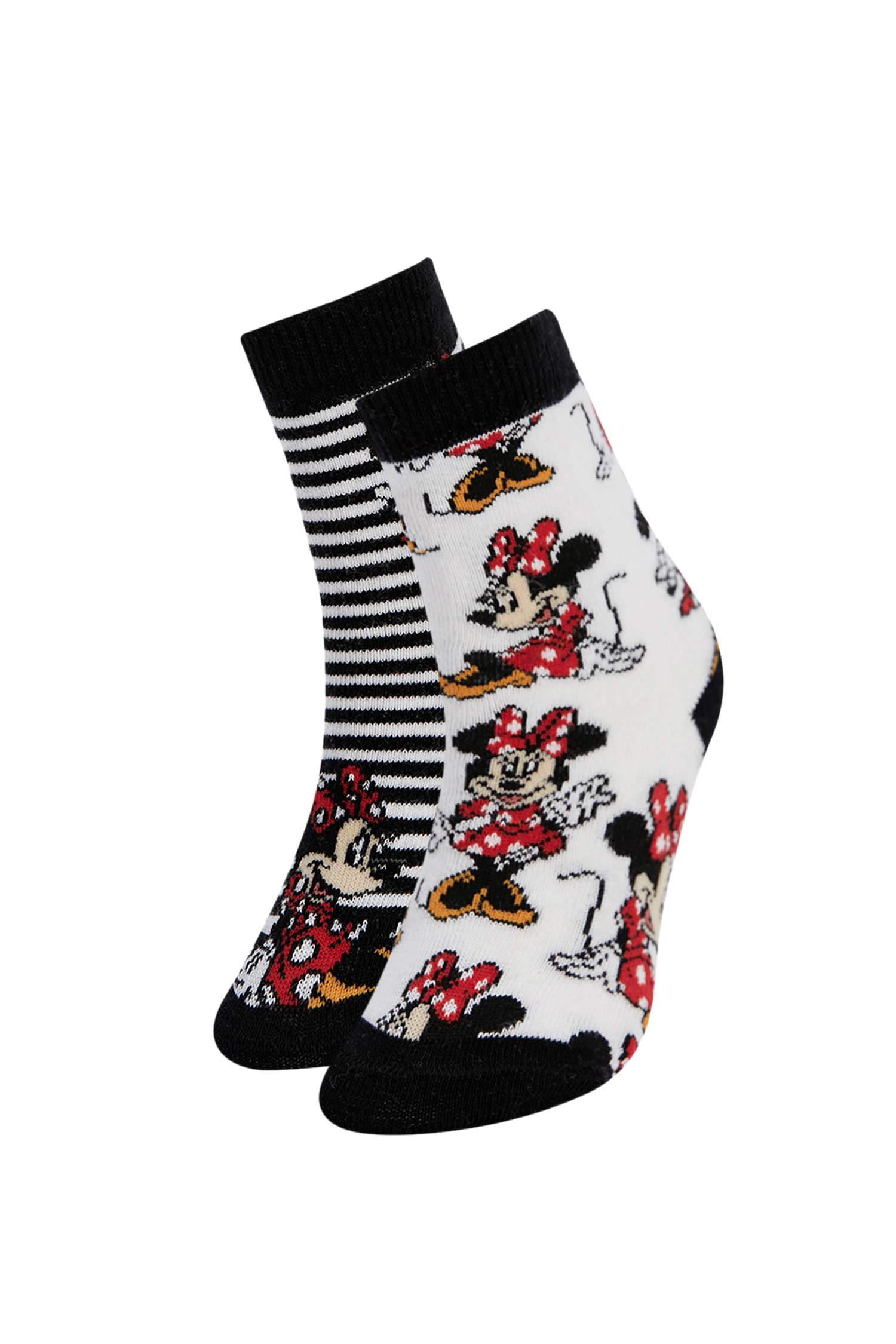 Kız Çocuk Mickey & Minnie Lisanslı 2'li Uzun Çorap