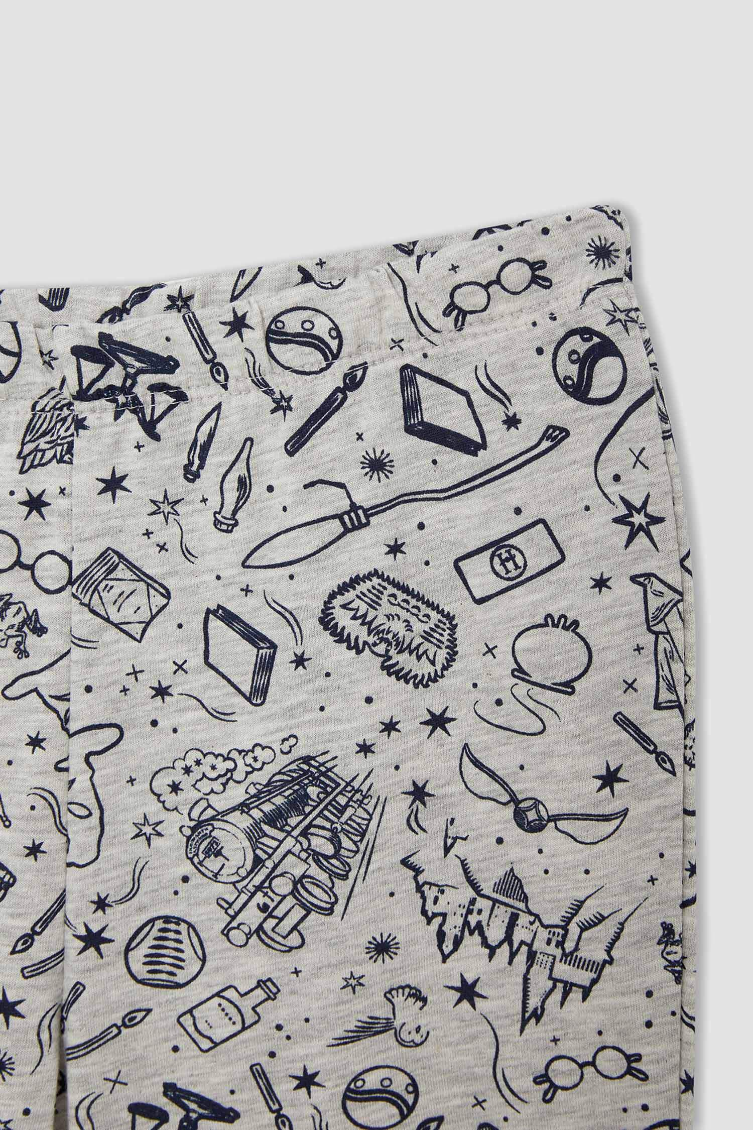 Erkek Çocuk Harry Potter Lisanslı Pamuklu Uzun Kollu Pijama Takım