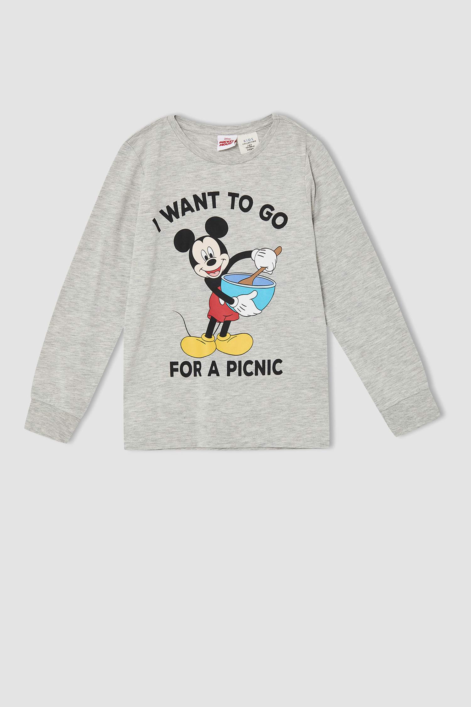 Erkek Çocuk Disney Mickey & Minnie Lisanslı Pamuklu Uzun Kollu Pijama Takımı