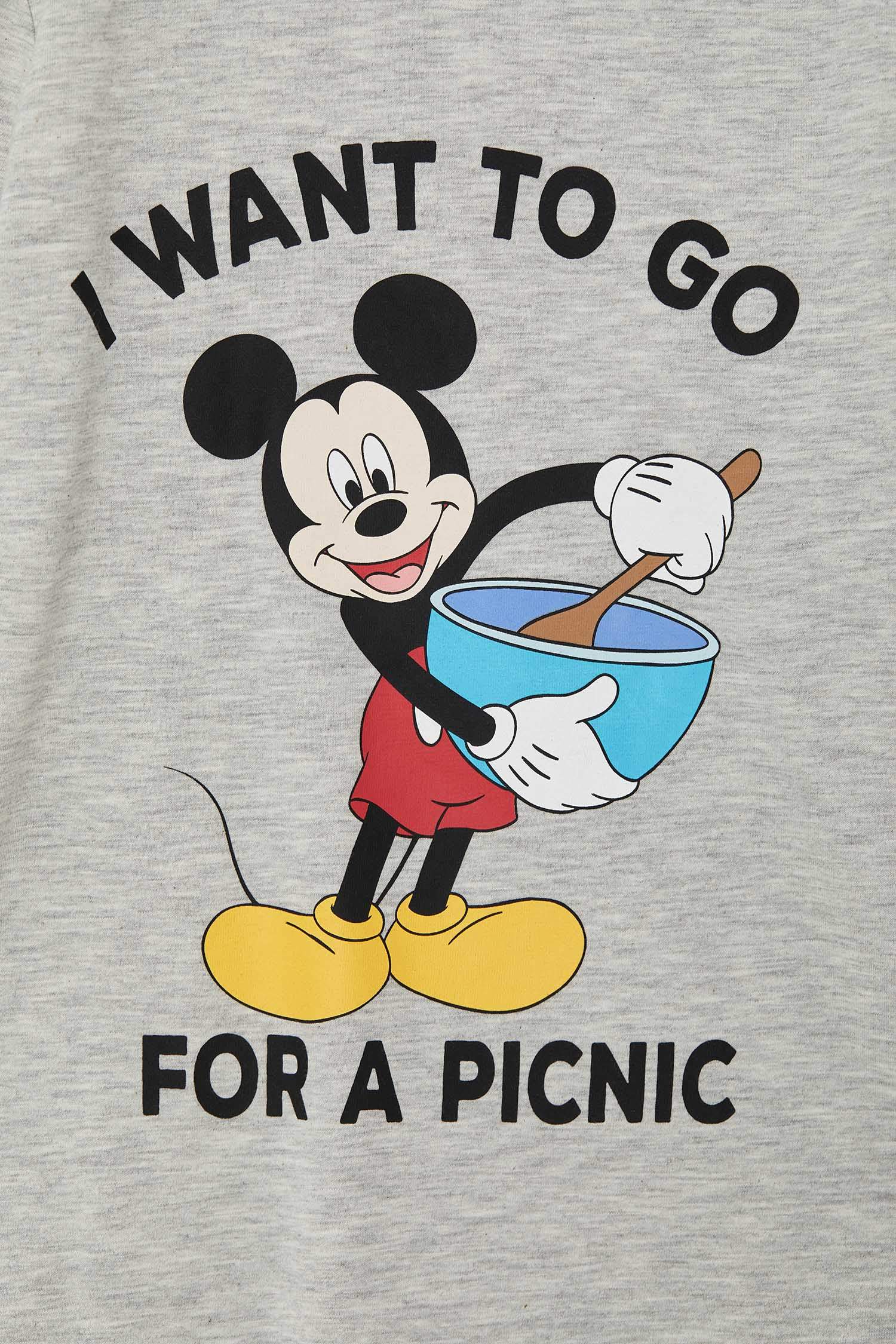 Erkek Çocuk Disney Mickey & Minnie Lisanslı Pamuklu Uzun Kollu Pijama Takımı
