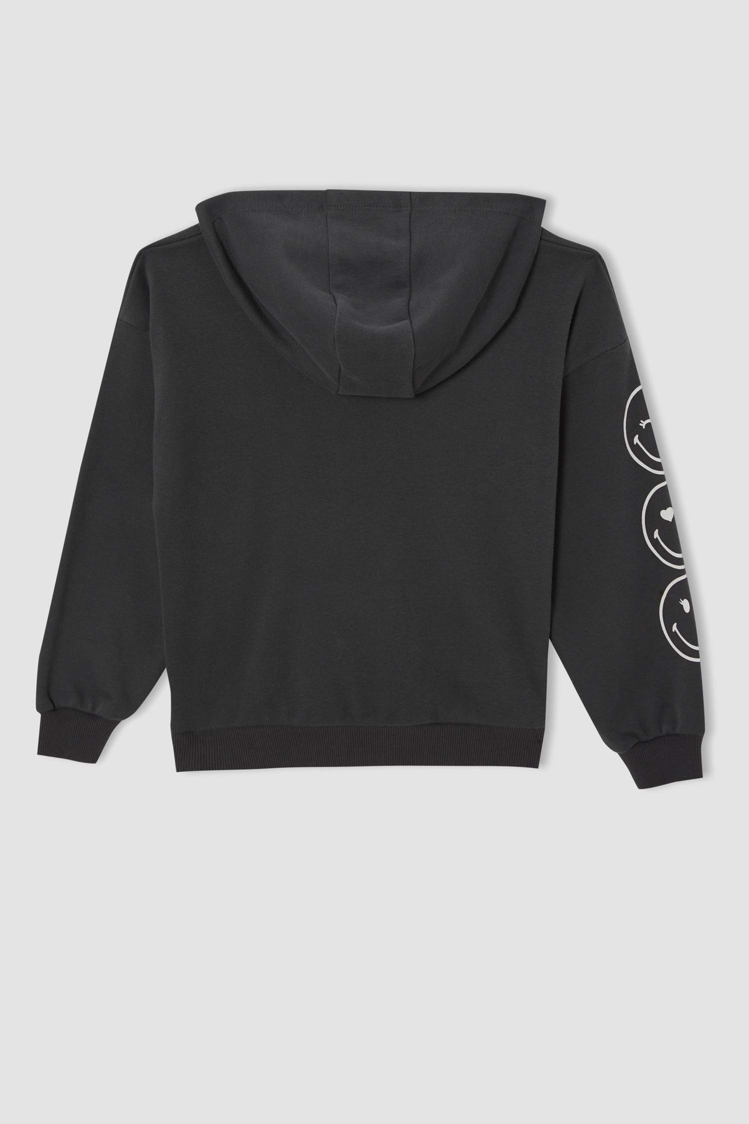 Kız Çocuk SmileyWorld Lisanslı Regular Fit Kapüşonlu Sweatshirt