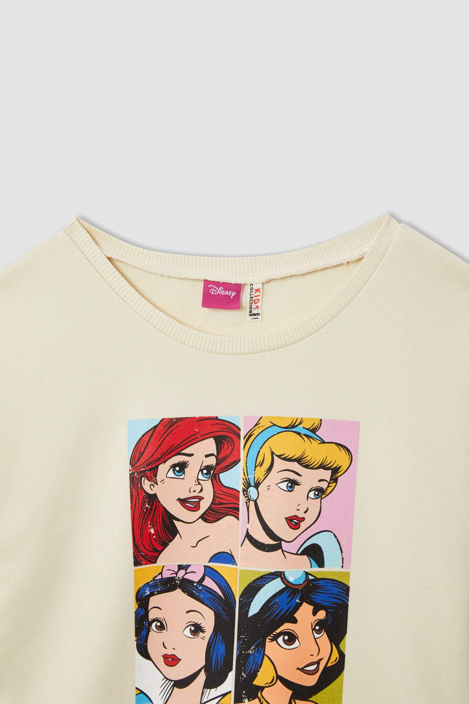 Kız Çocuk Disney Princess Lisanslı Bisiklet Yaka Uzun Kollu 2'li Takım