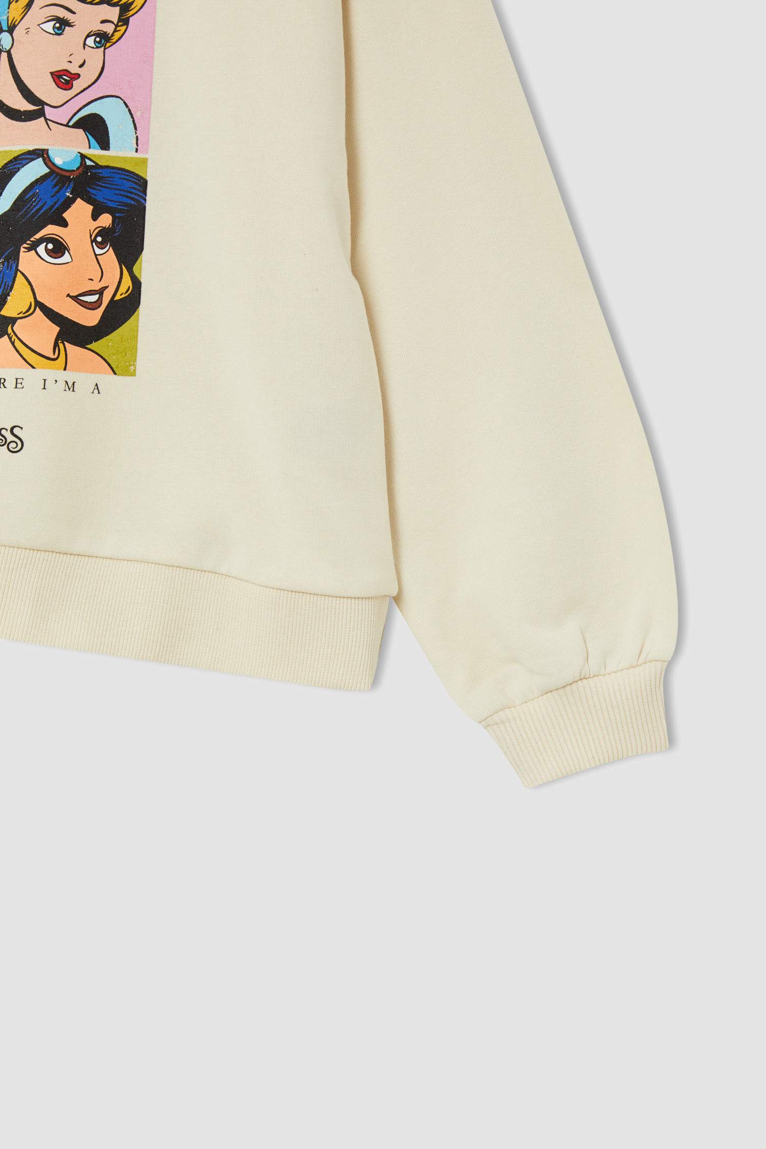 Kız Çocuk Disney Princess Lisanslı Bisiklet Yaka Uzun Kollu 2'li Takım