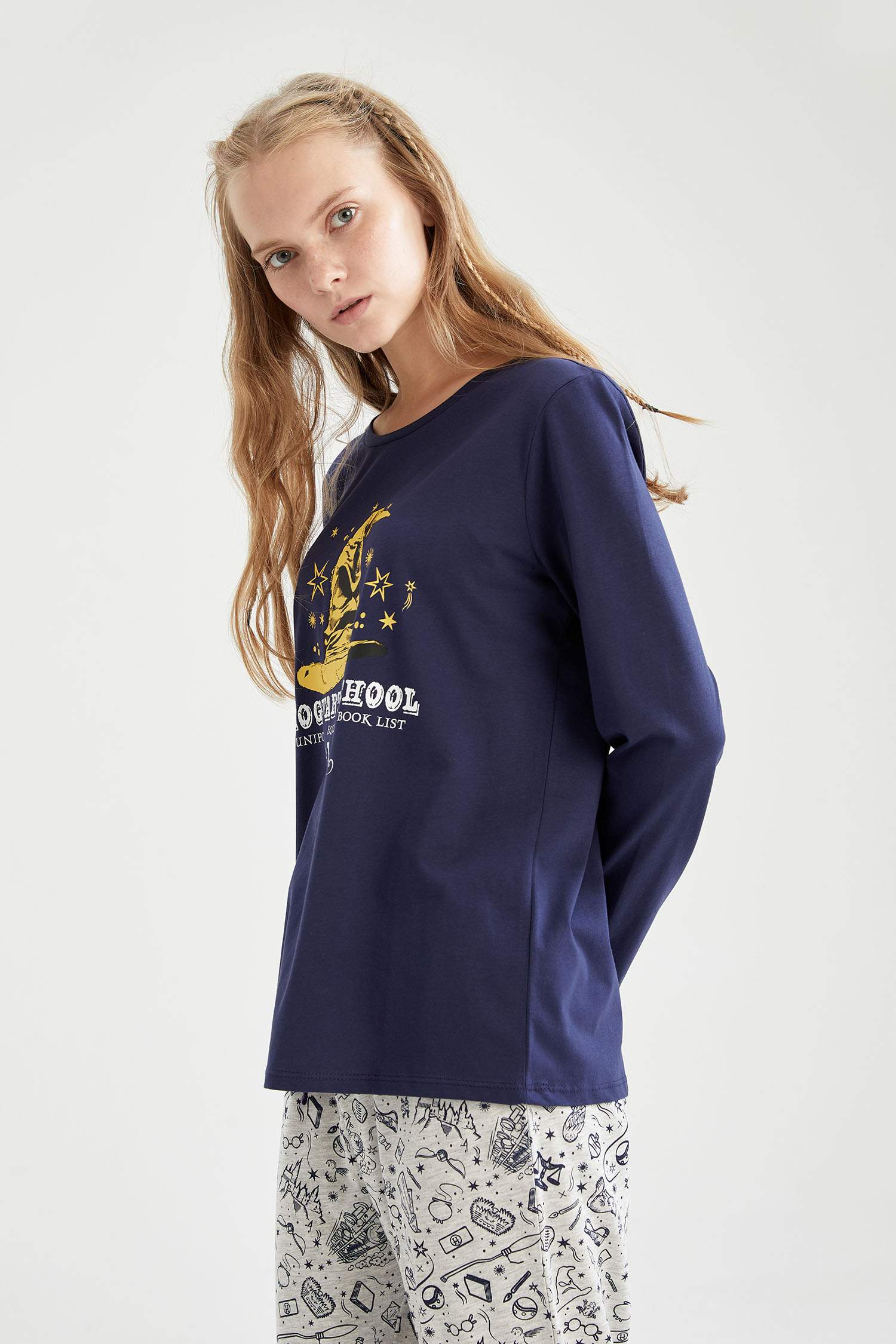 Harry Potter Lisanslı Uzun Kollu Pamuklu Pijama Takımı