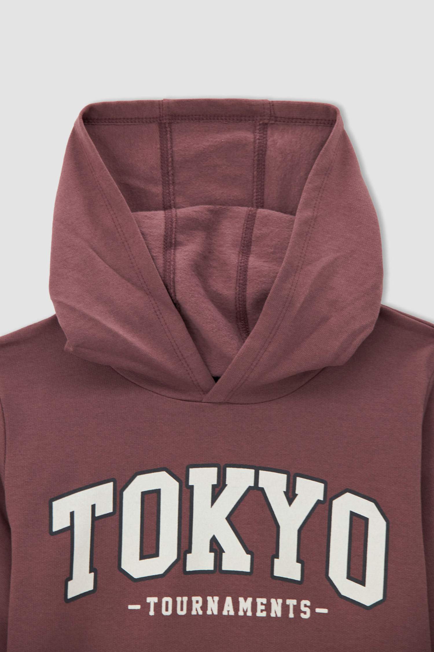 Erkek Çocuk Tokyo Baskılı Kapüşonlu Uzun Kollu İçi Yumuşak Tüylü 2'li Takımı
