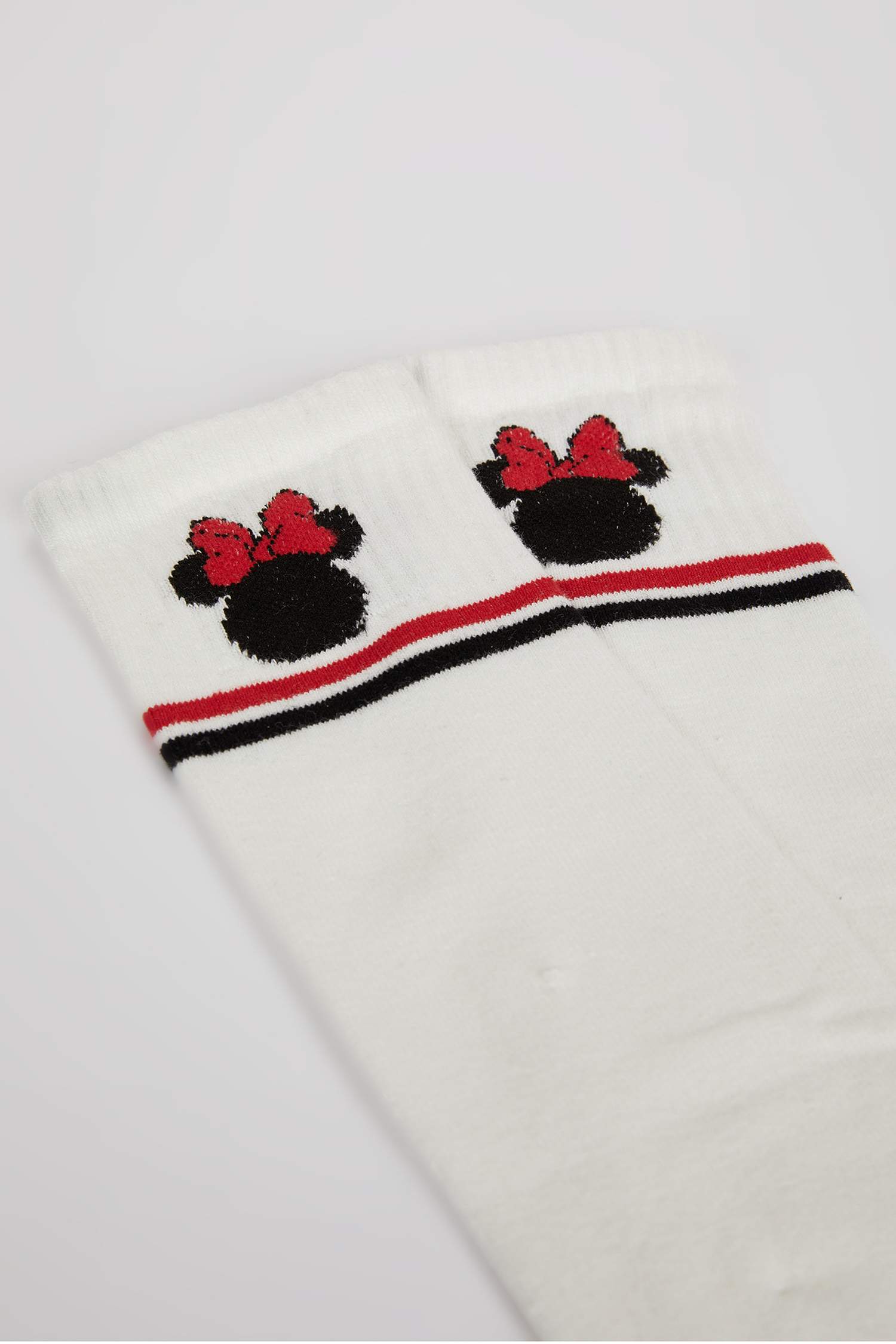 Kadın Disney Mickey ve Minnie Lisanslı Pamuklu Uzun Çorap