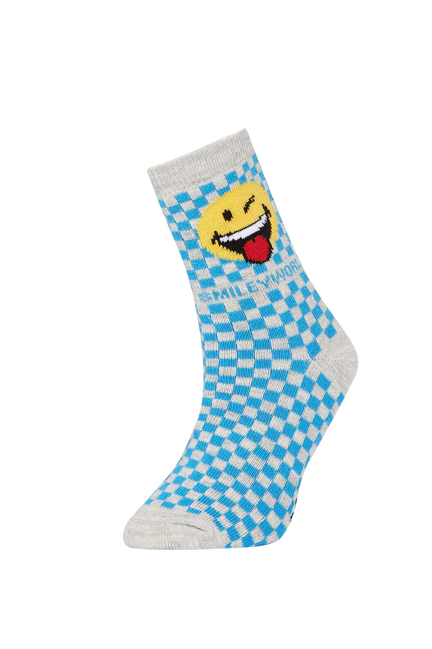 Erkek Çocuk SmileyWorld Lisanslı Pamuklu 2'li Uzun Çorap