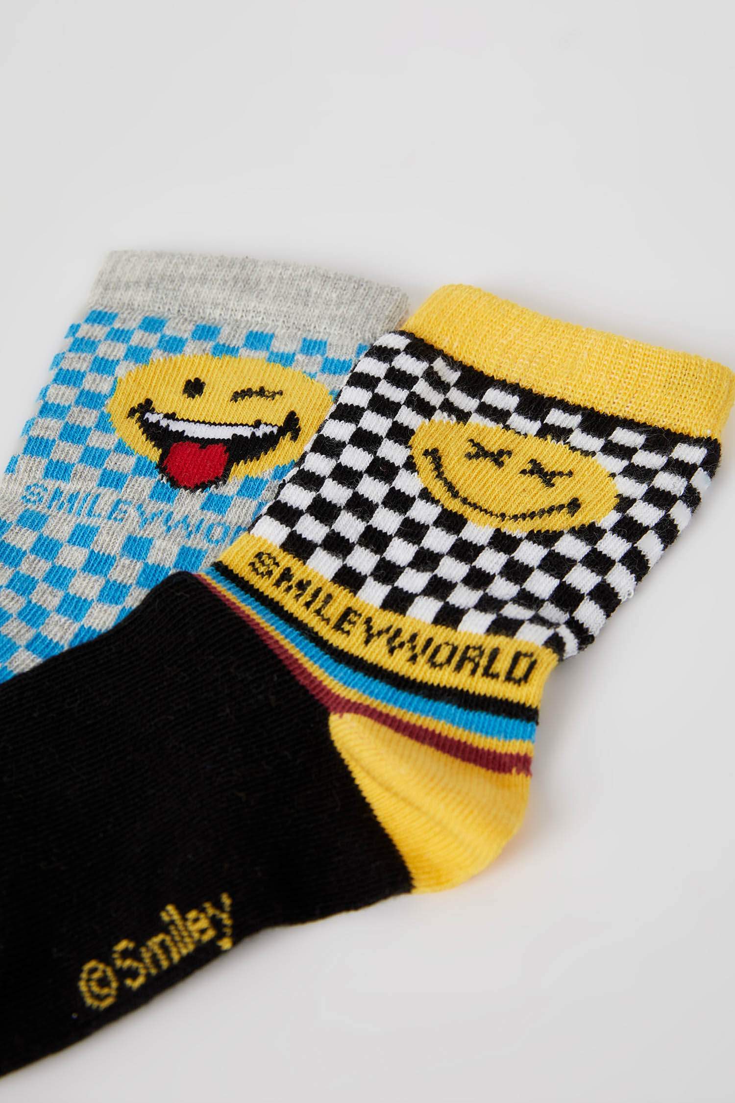 Erkek Çocuk SmileyWorld Lisanslı Pamuklu 2'li Uzun Çorap