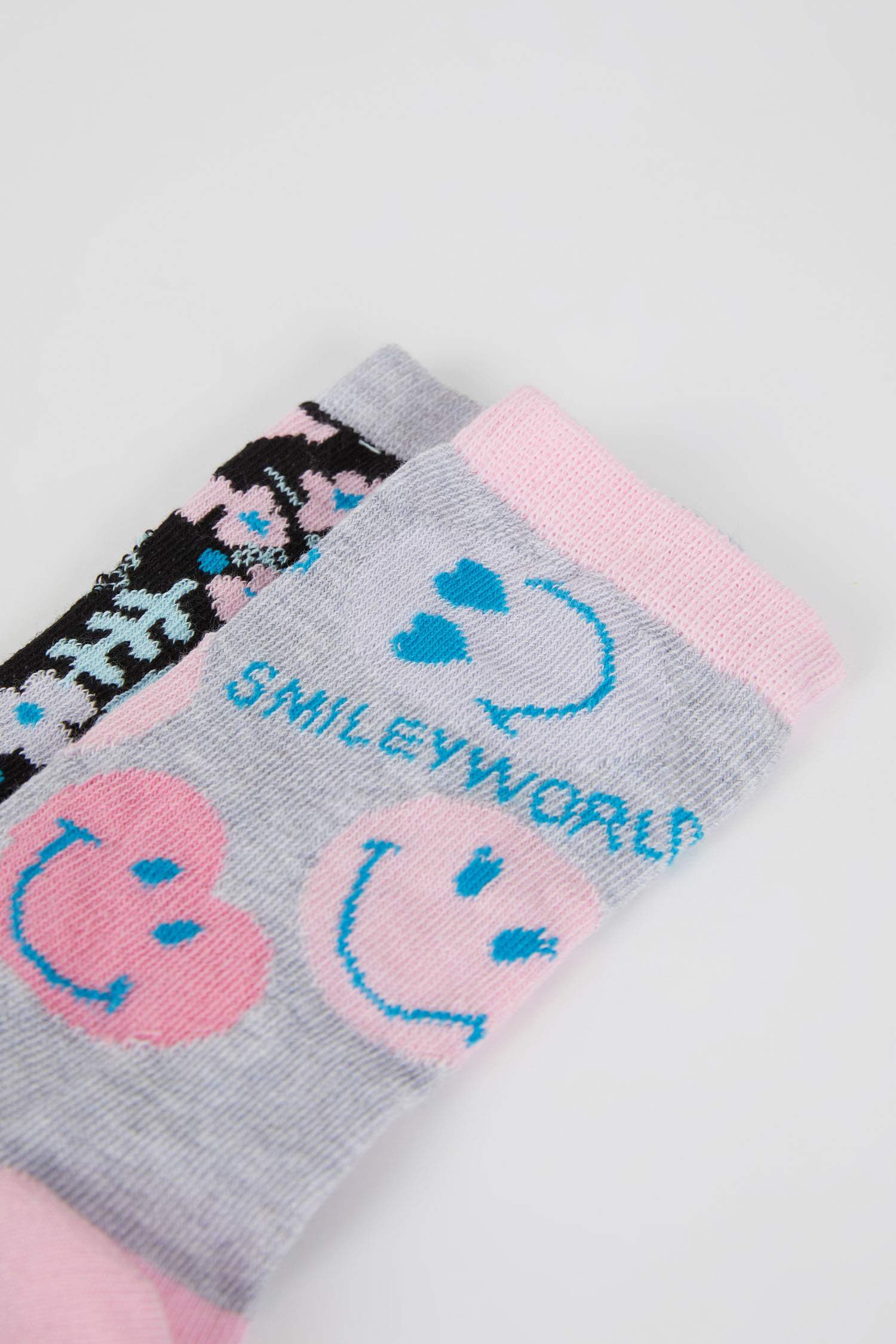 Kadın SmileyWorld Lisanslı Pamuklu 2'li Uzun Çorap