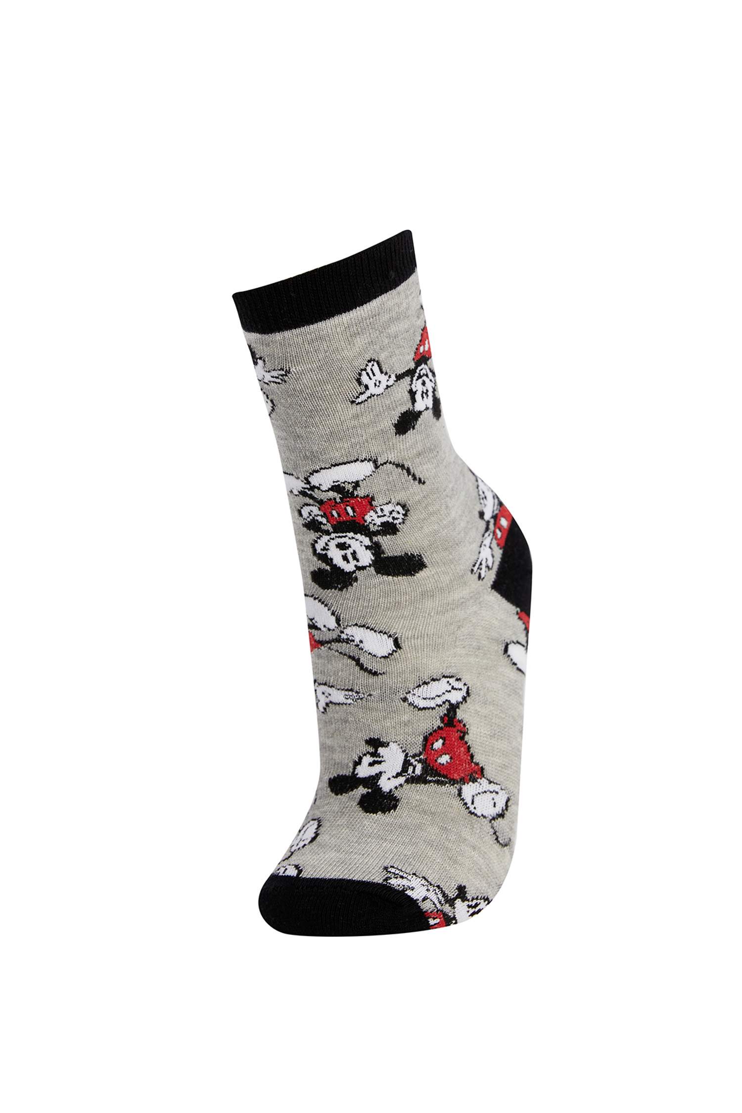 Erkek Çocuk Mickey & Minnie Lisanslı Pamuklu 2'li Uzun Çorap