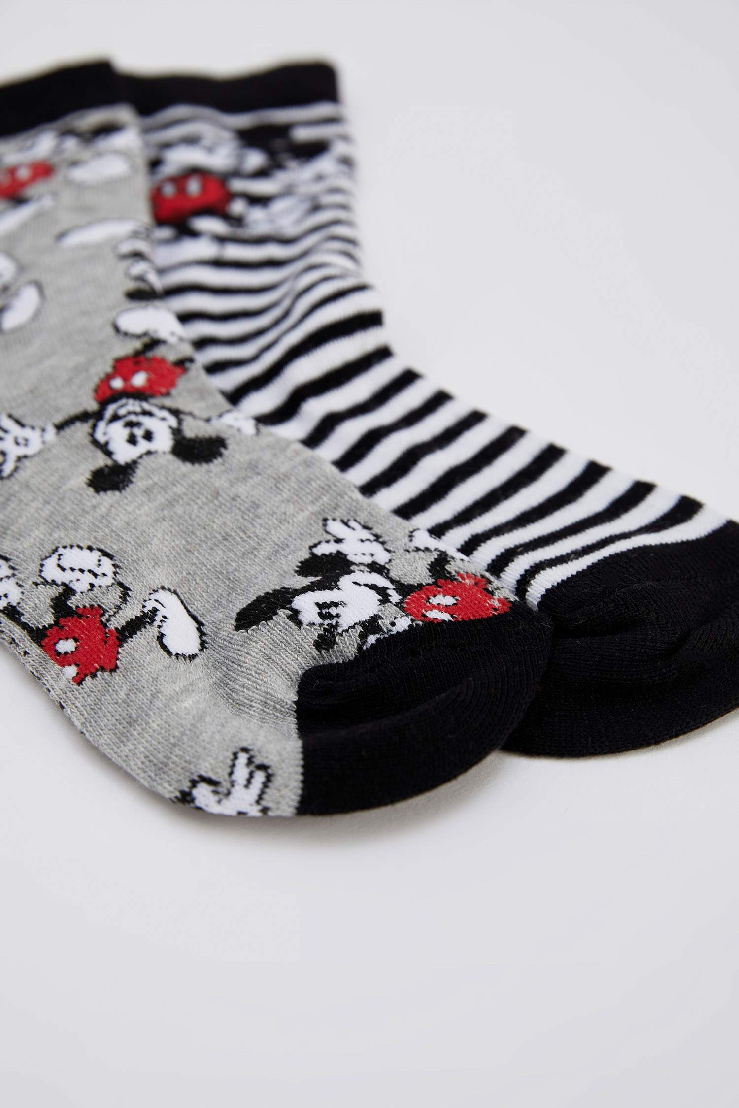 Erkek Çocuk Mickey & Minnie Lisanslı Pamuklu 2'li Uzun Çorap