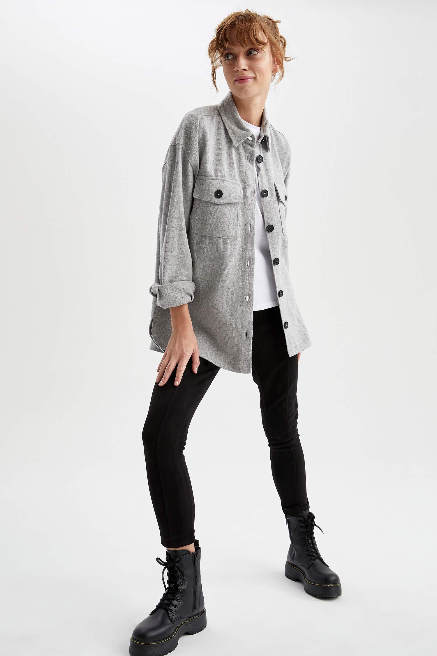 Slim Fit Süet Tayt