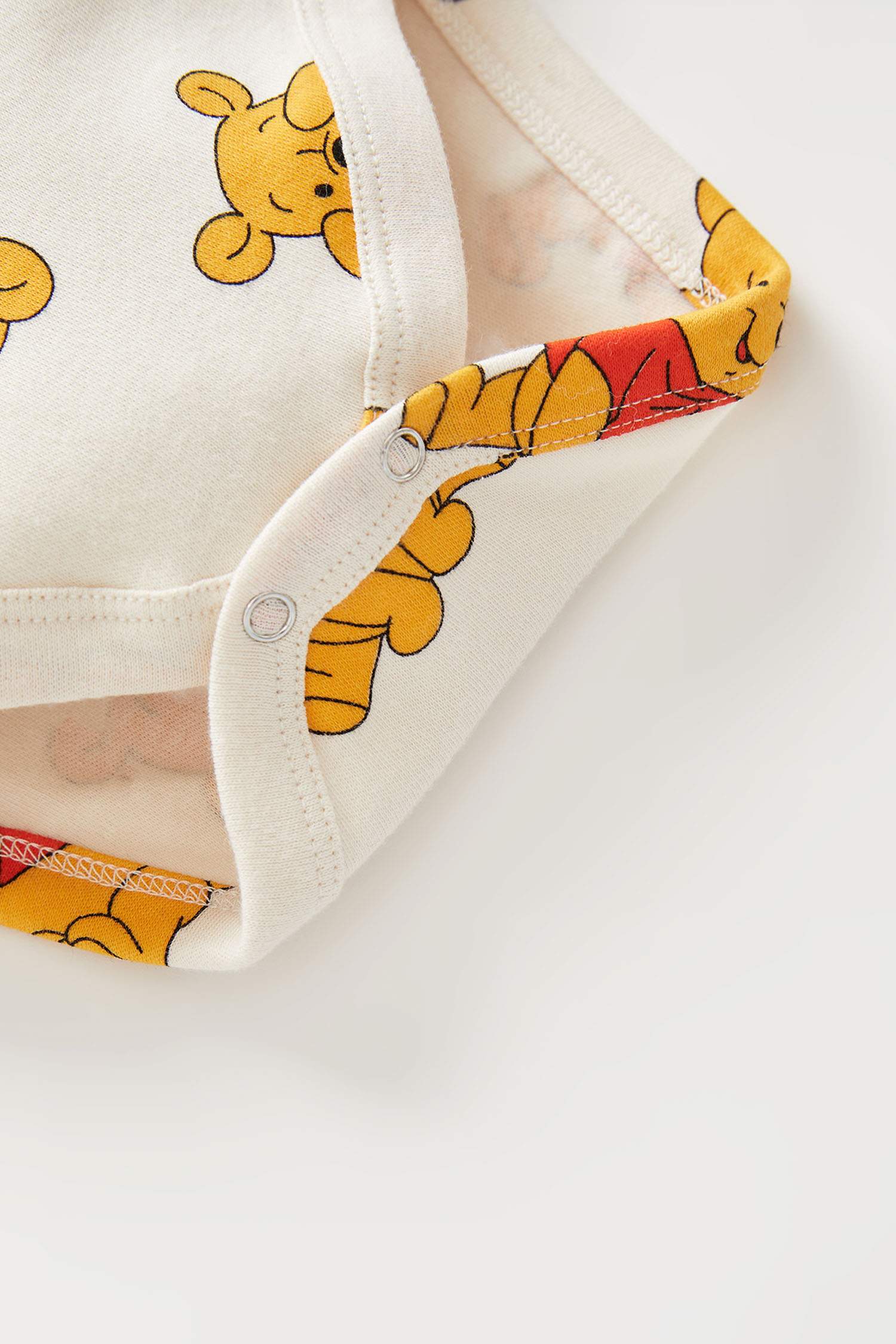Erkek Bebek Winnie The Pooh Lisanslı Uzun Kollu Pamuklu Yeni Doğan Çıtçıtlı Body