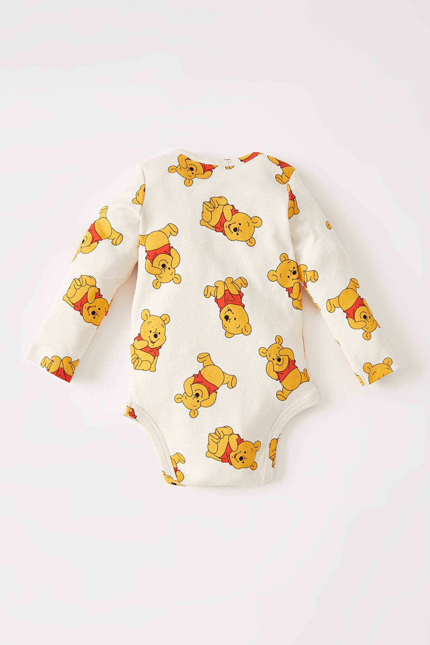 Erkek Bebek Winnie The Pooh Lisanslı Uzun Kollu Pamuklu Yeni Doğan Çıtçıtlı Body