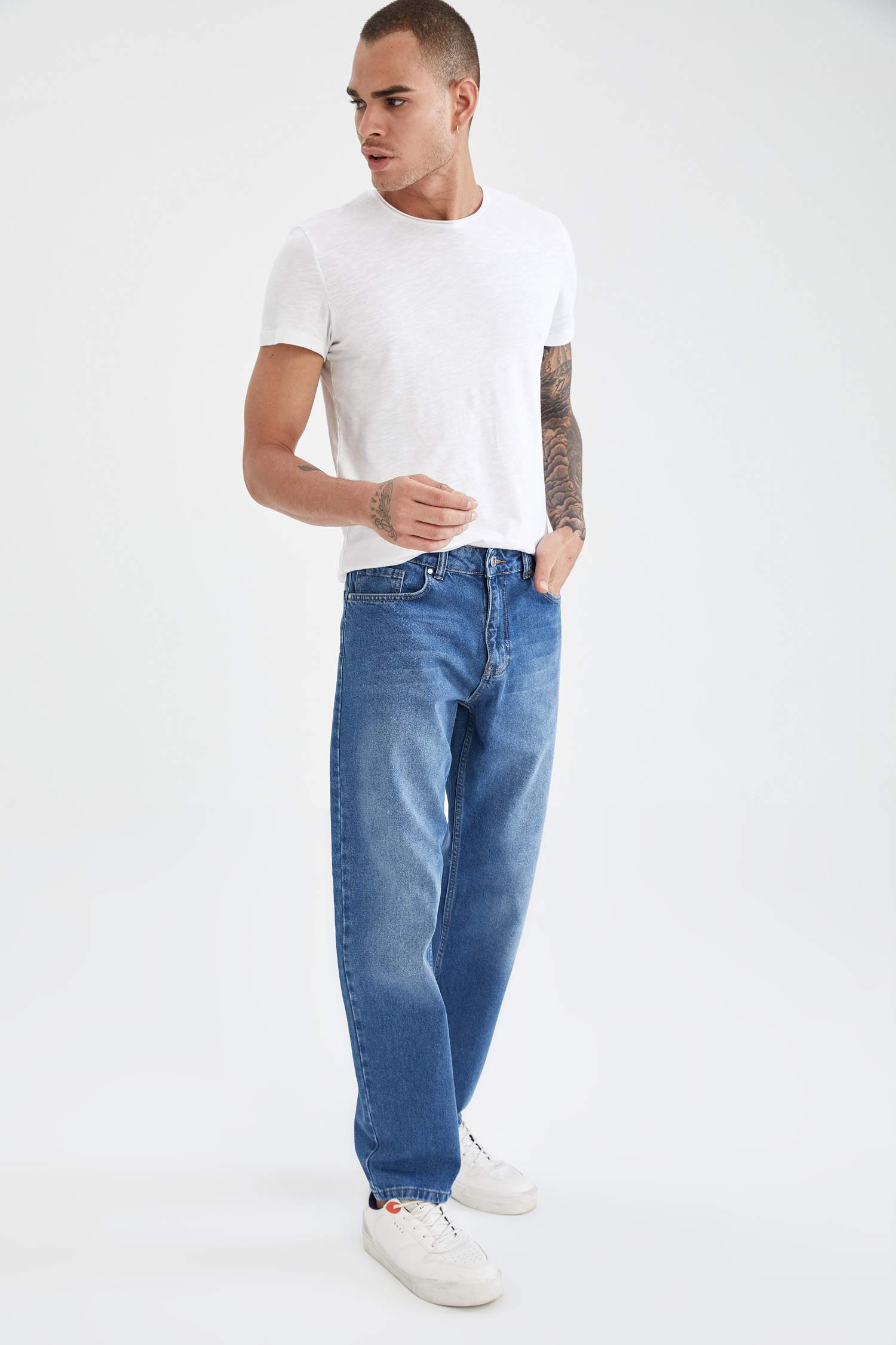 Geniş Paça Jean Pantolon