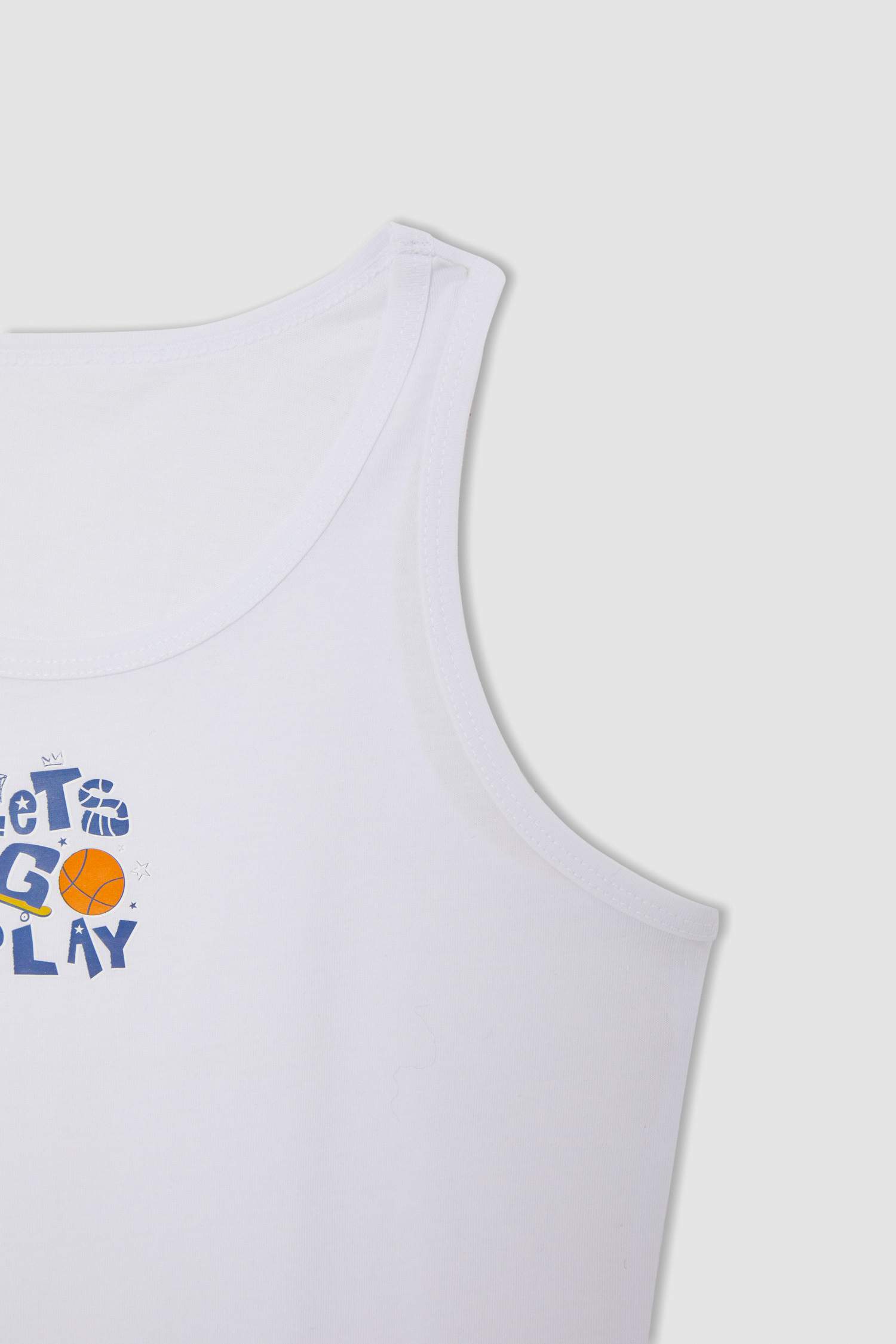 Erkek Çocuk Regular Fit Desenli Pamuklu 2'li Atlet