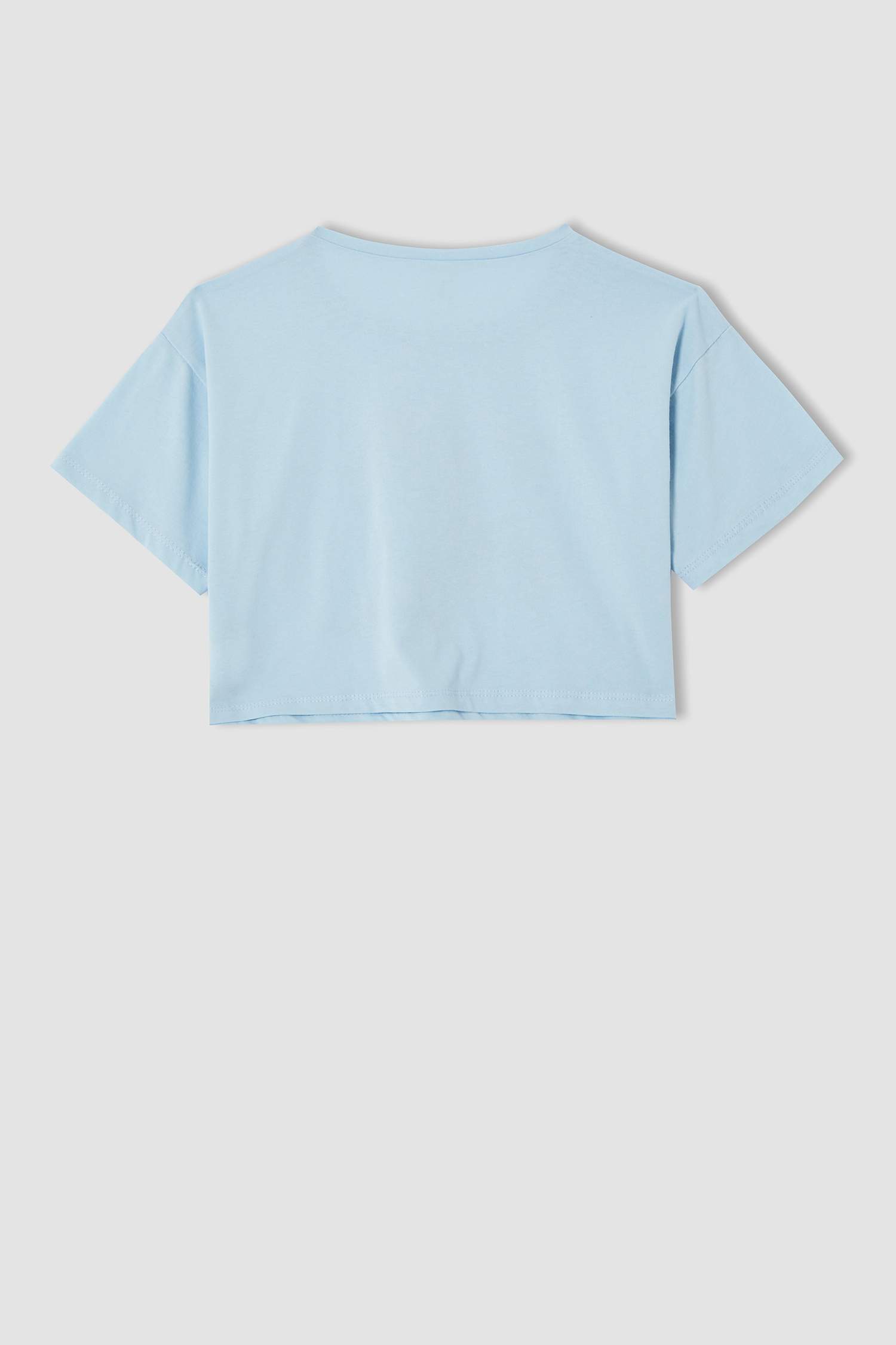 Kız Çocuk Baskılı Kısa Kollu Crop Tişört