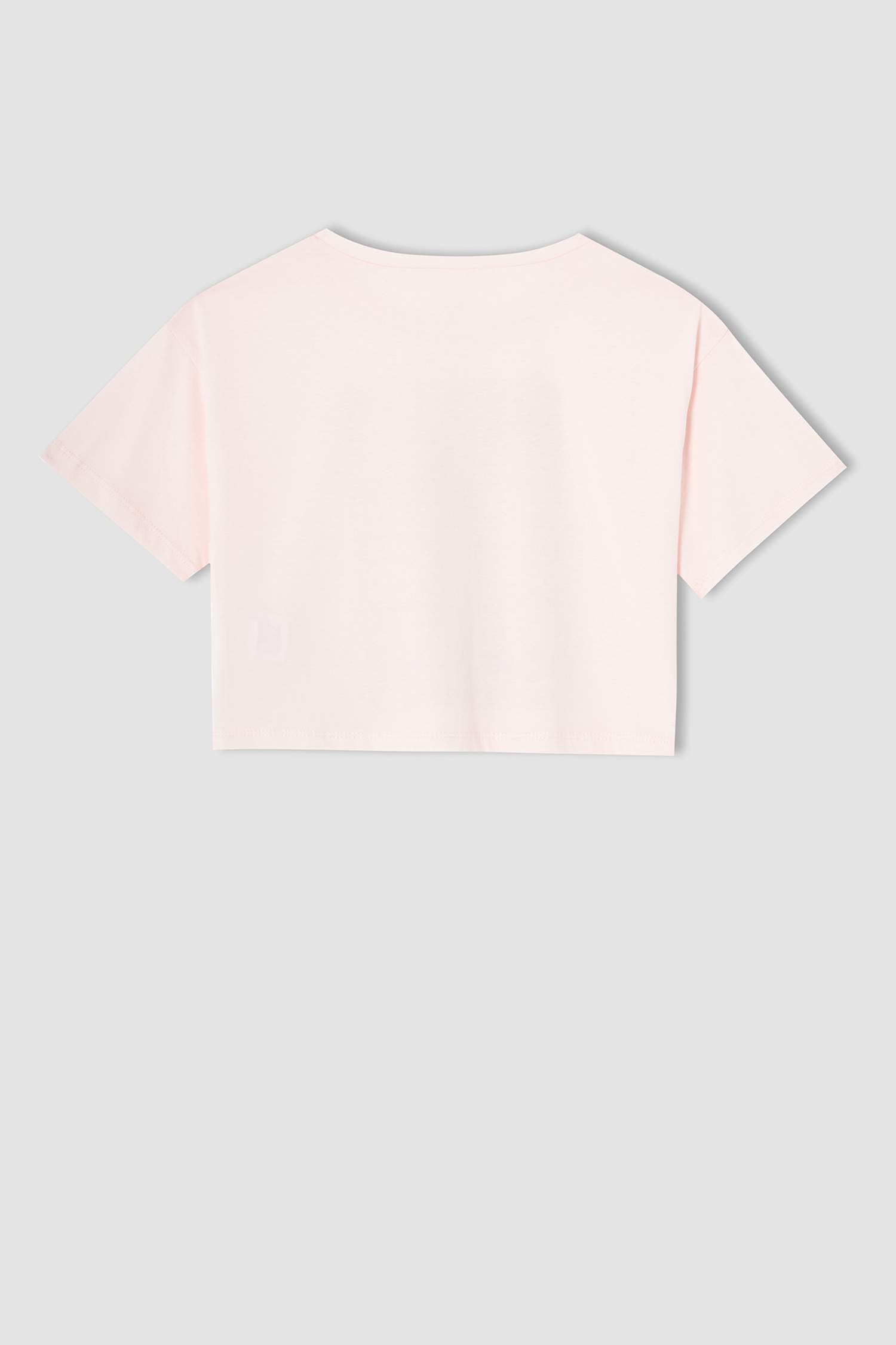 Kız Çocuk Baskılı Kısa Kollu Crop Tişört