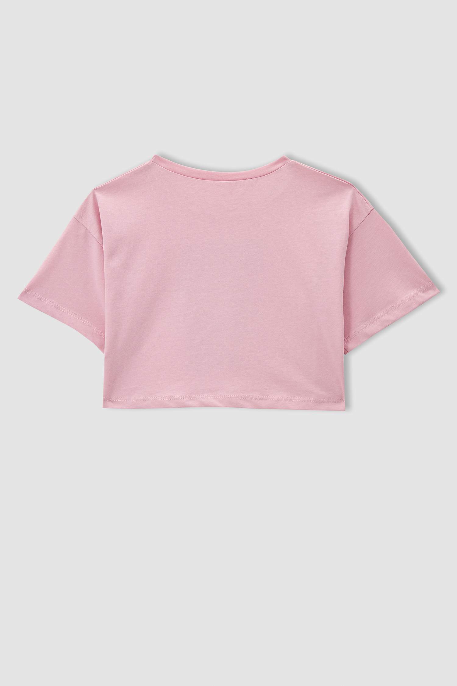 Kız Çocuk Relax Fit Crop Kısa Kollu Tişört