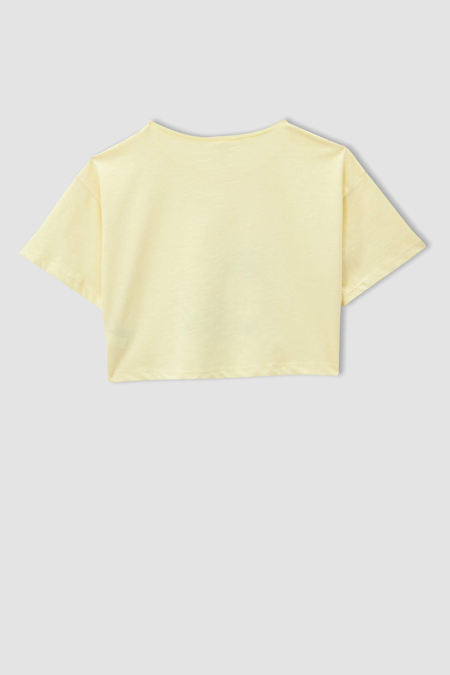 Kız Çocuk Baskılı Kısa Kollu Crop Tişört