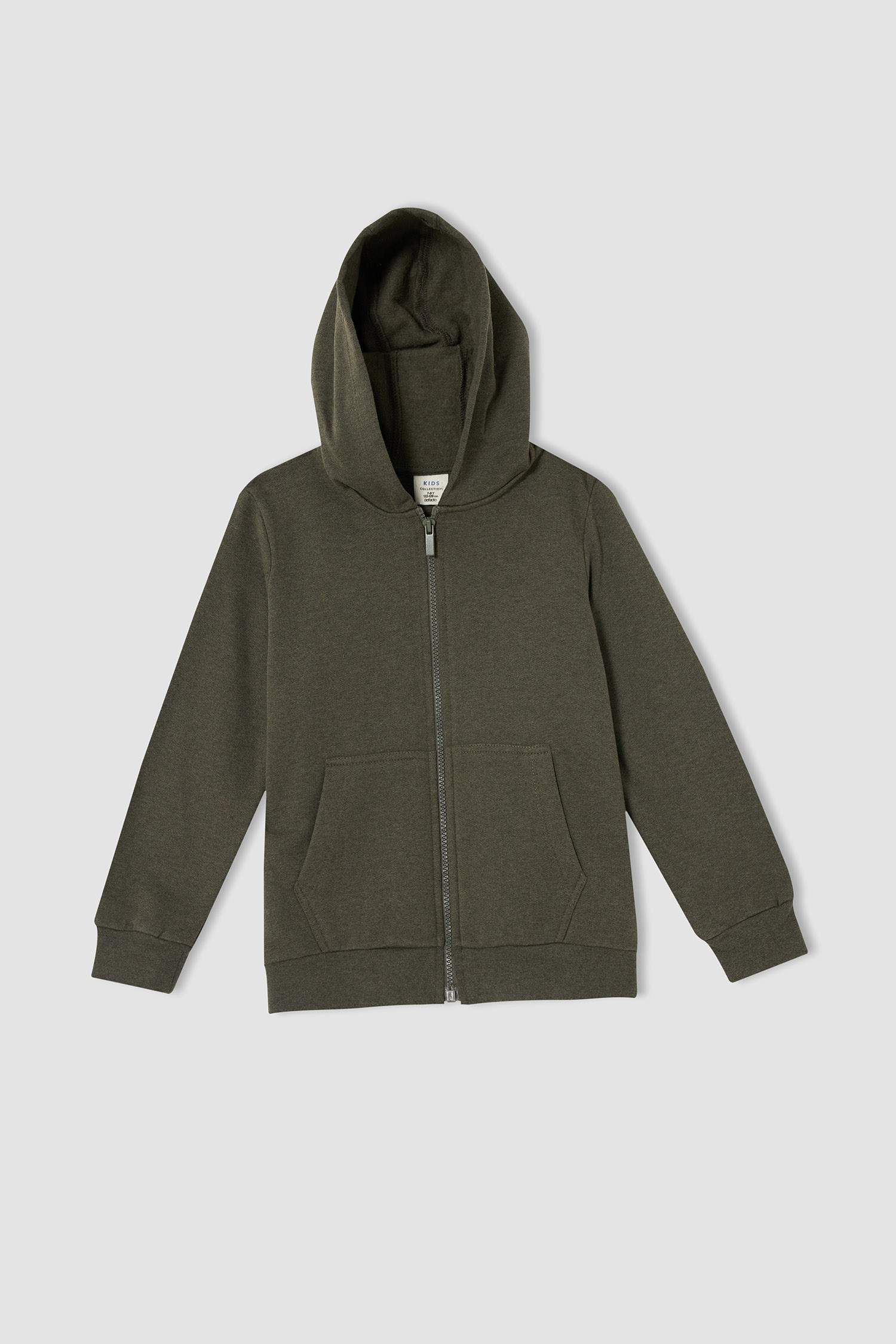 Erkek Çocuk Regular Fit Kapüşonlu Kanguru Cepli İçi Yumuşak Tüylü Sweat Hırka