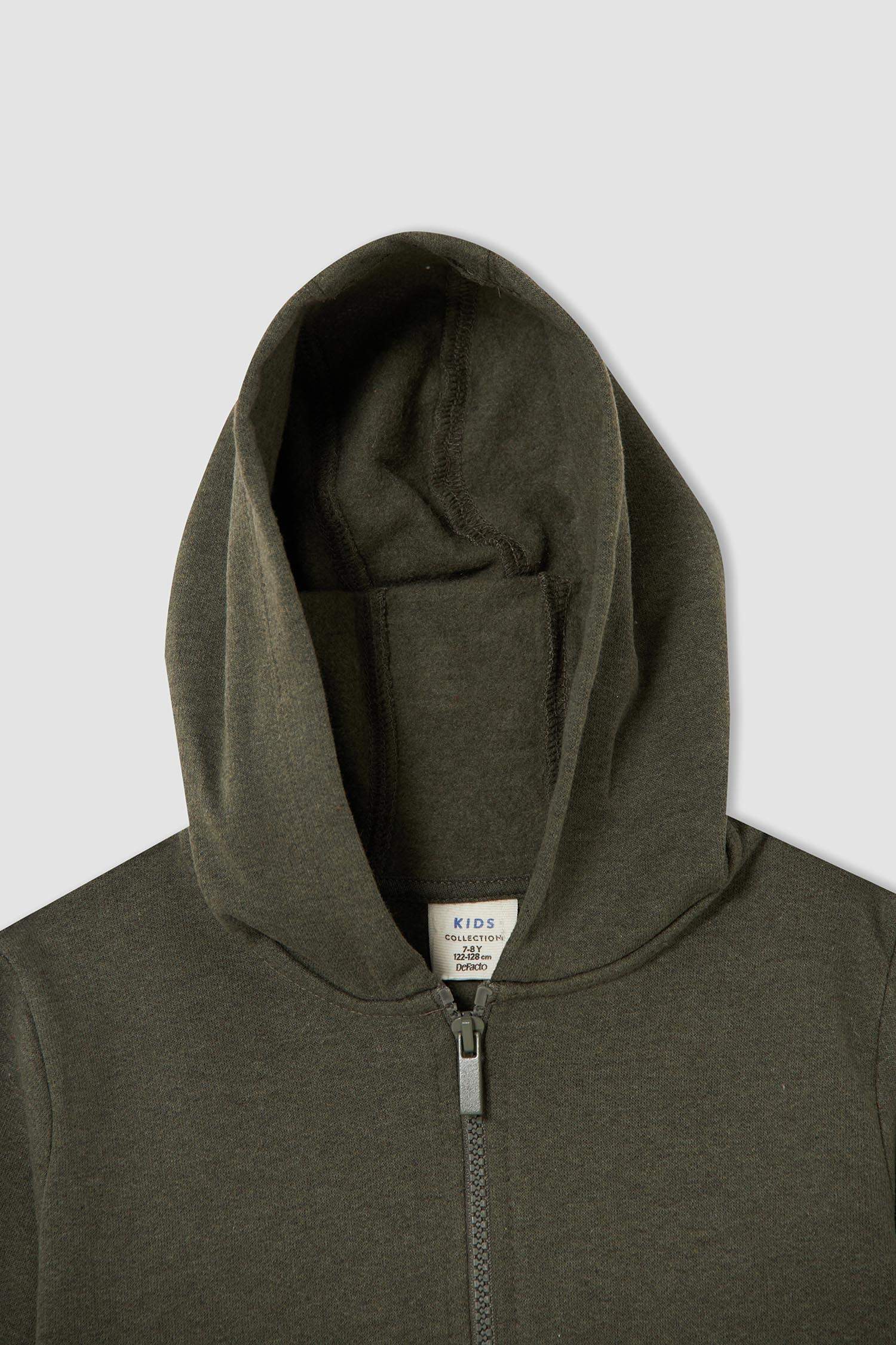 Erkek Çocuk Regular Fit Kapüşonlu Kanguru Cepli İçi Yumuşak Tüylü Sweat Hırka