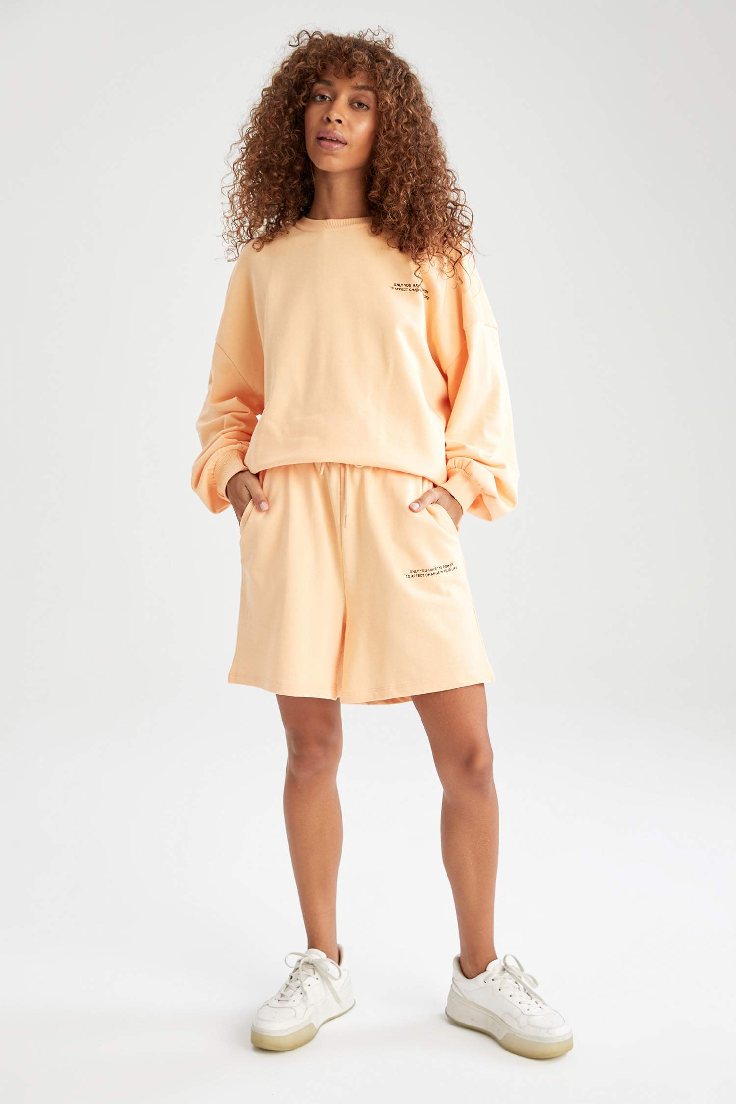 Baskılı Bisiklet Yaka Regular Fit Sweatshirt