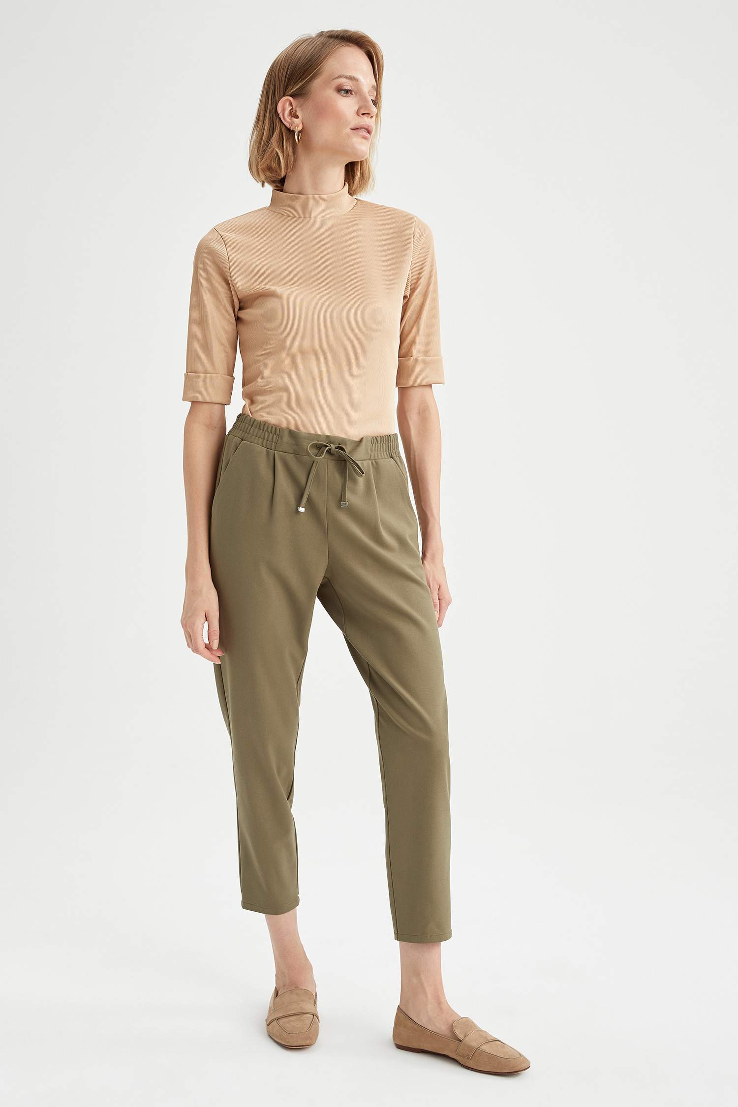 Beli Bağcıklı Relax Fit Jogger Pantolon