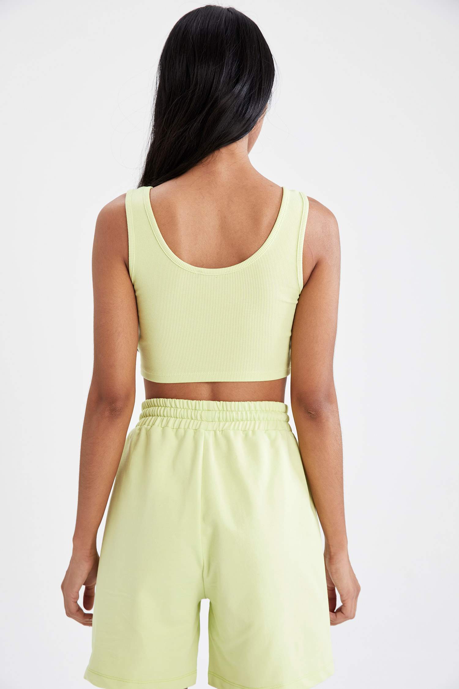 Coool Askılı Pamuklu Düğmeli Crop Top