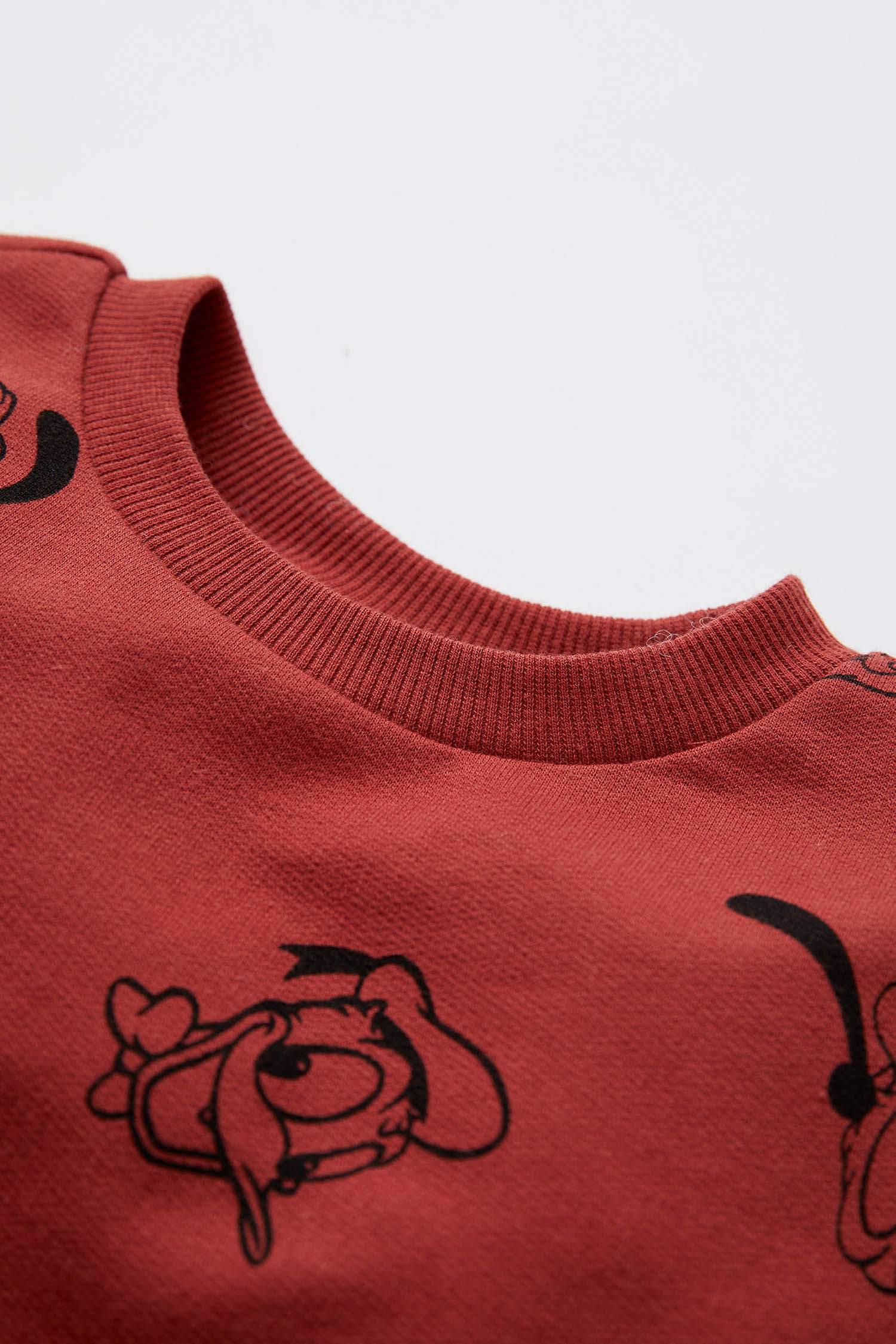 Erkek Bebek Mickey & Minnie Lisanslı Regular Fit Sweatshirt