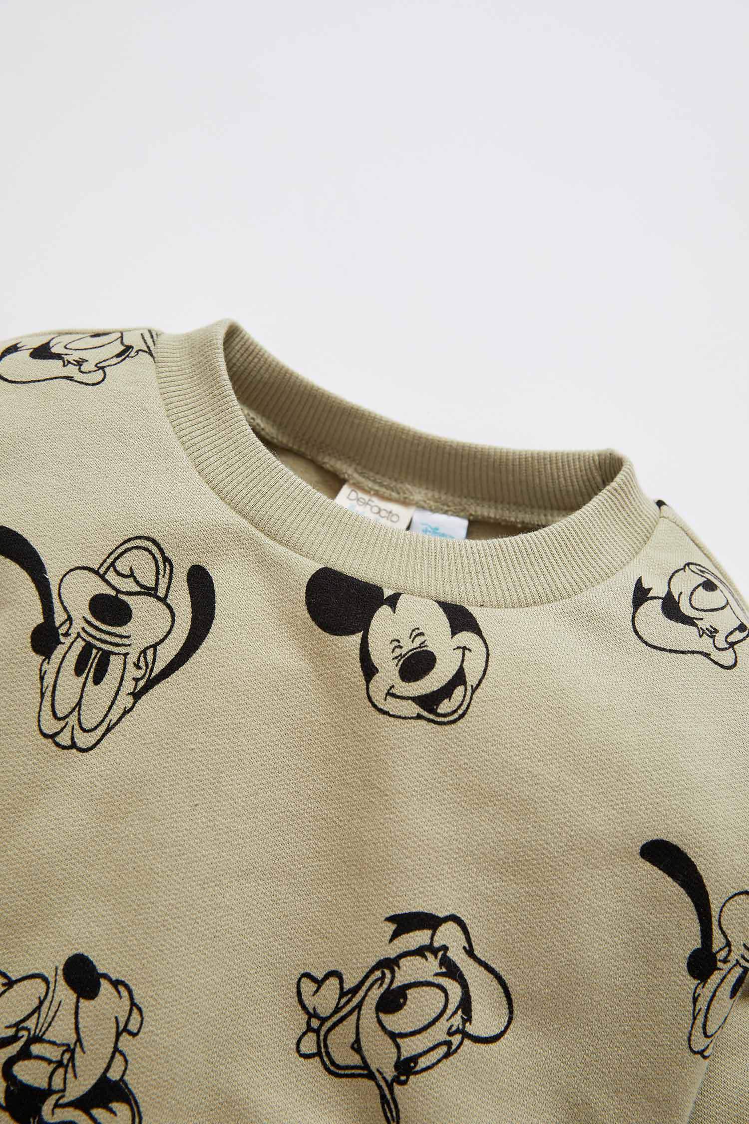 Erkek Bebek Mickey Mouse Lisanslı İçi Yumuşak Tüylü 2'li Takım