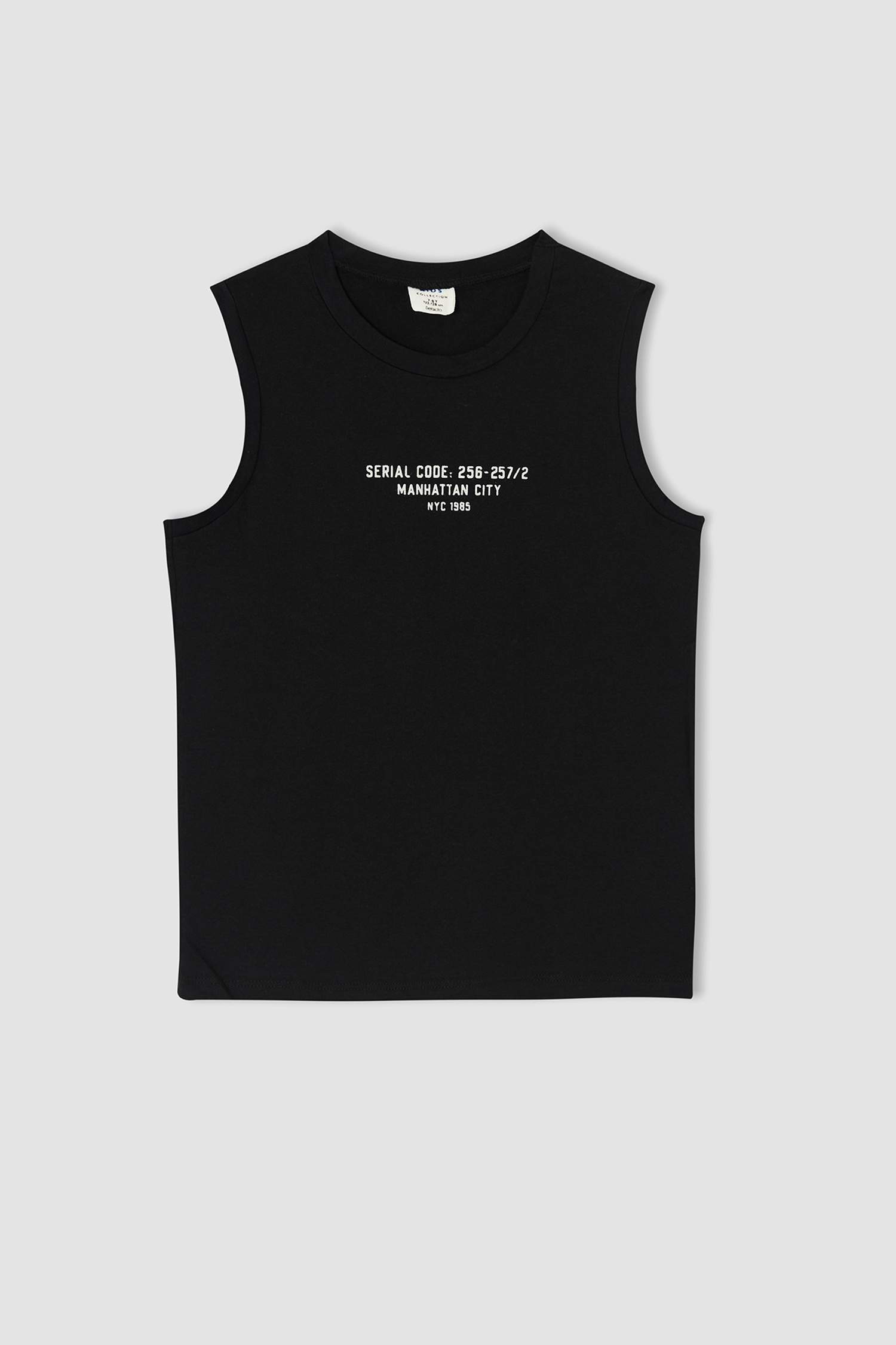 Erkek Çocuk Relax Fit Slogan Baskılı Atlet