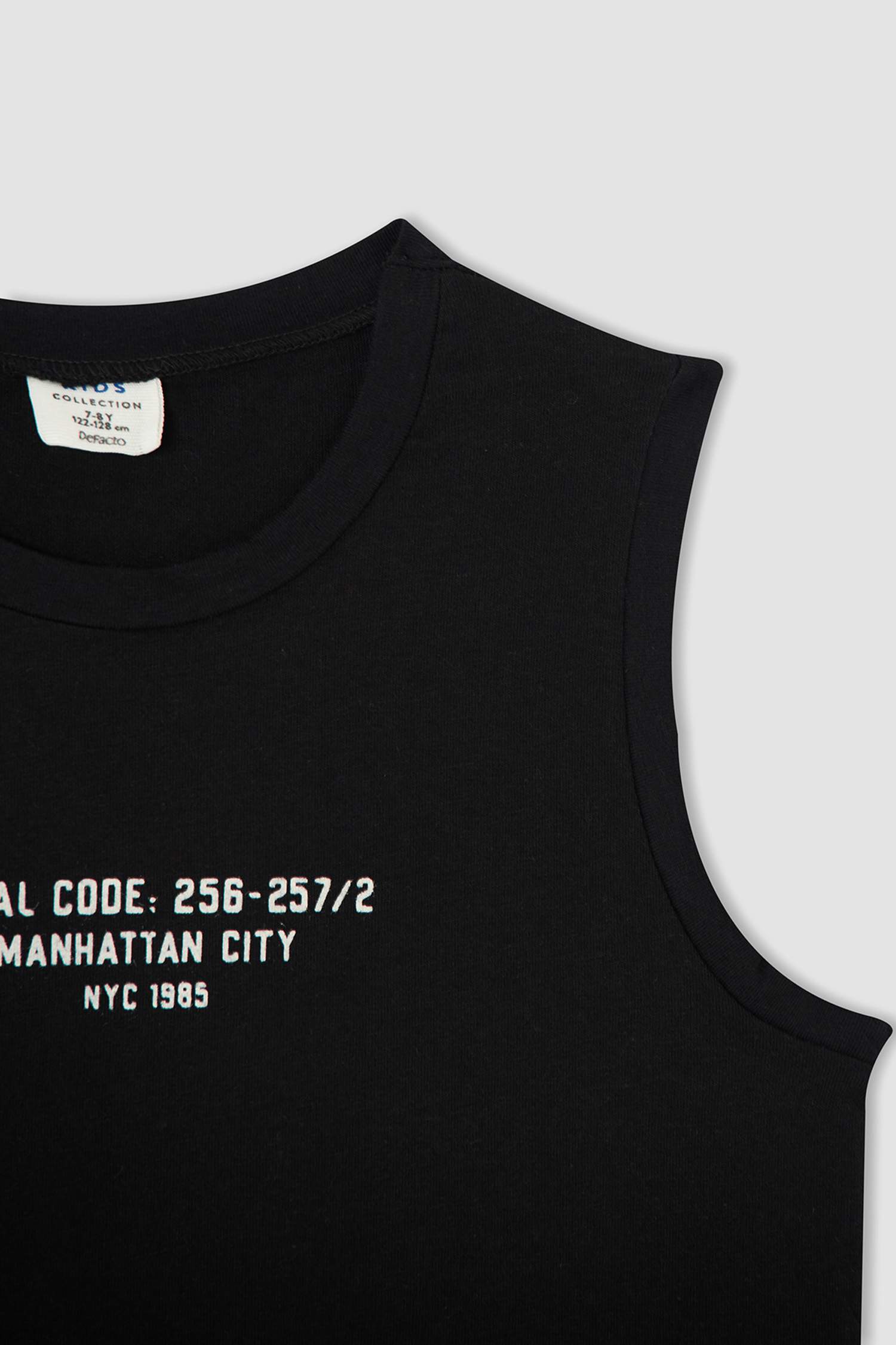 Erkek Çocuk Relax Fit Slogan Baskılı Atlet