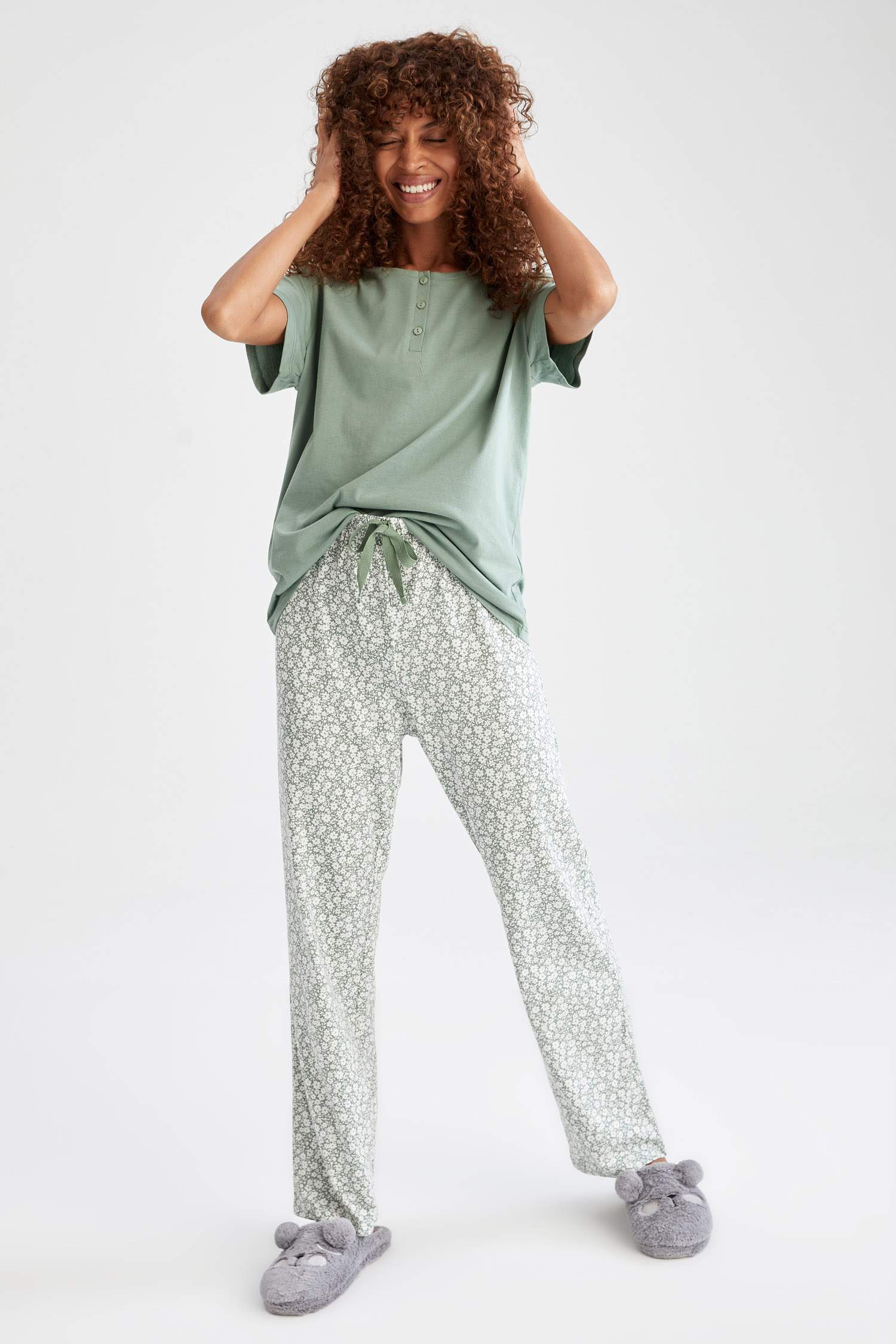 Relax Fit Kısa Kollu Pijama Takımı