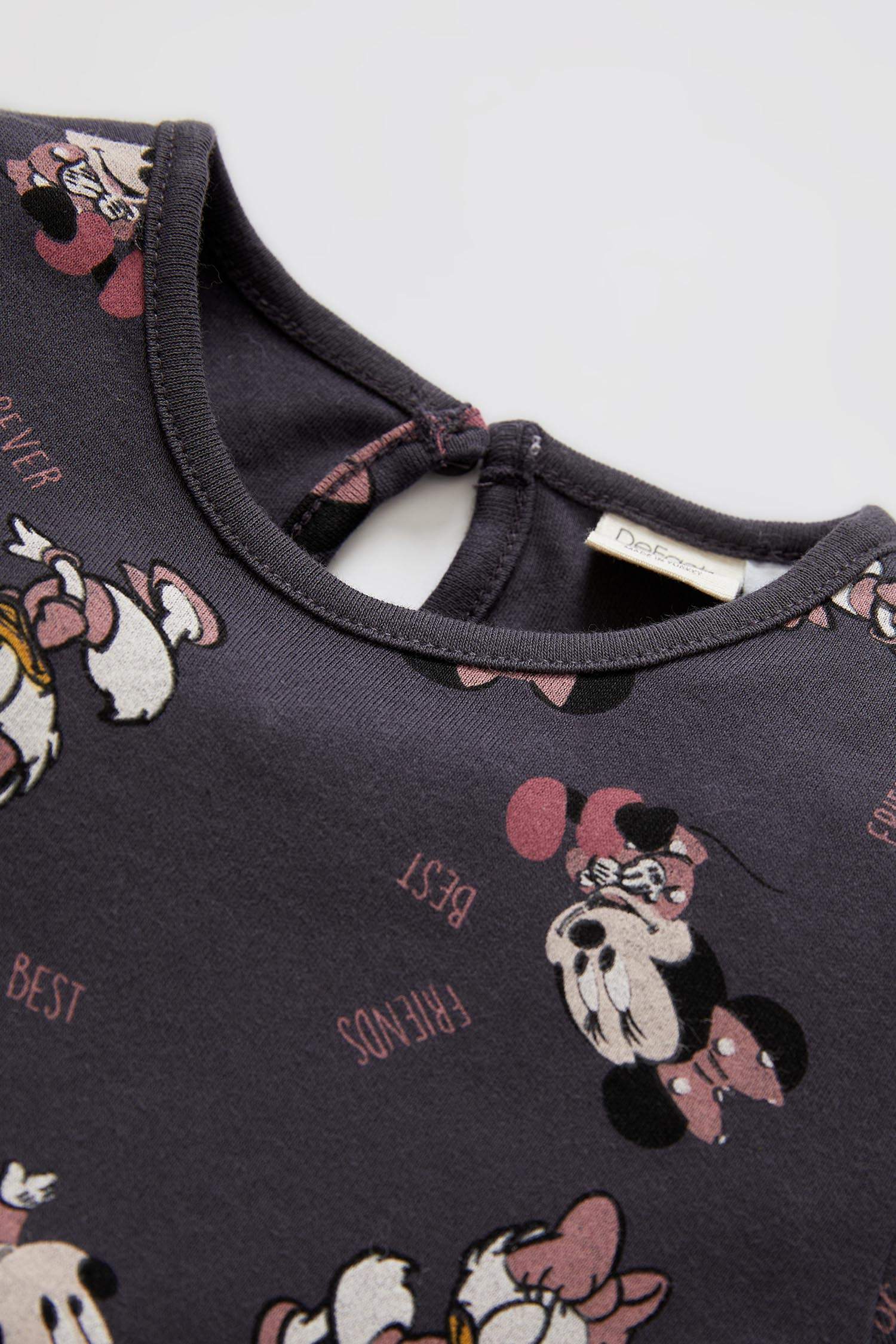 Kız Bebek Minnie Mouse Lisanslı Uzun Kollu Pamuklu Pijama Takımı