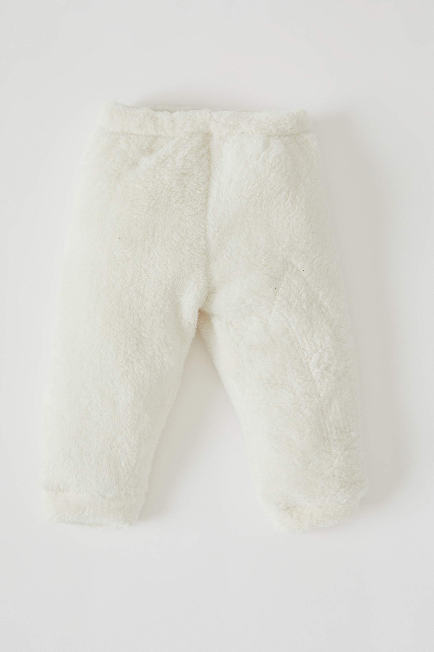 Kız Bebek Bisiklet Yaka Nakışlı Uzun Kollu Pelüş Isı Yalıtımlı Warmtech Pijama Takım
