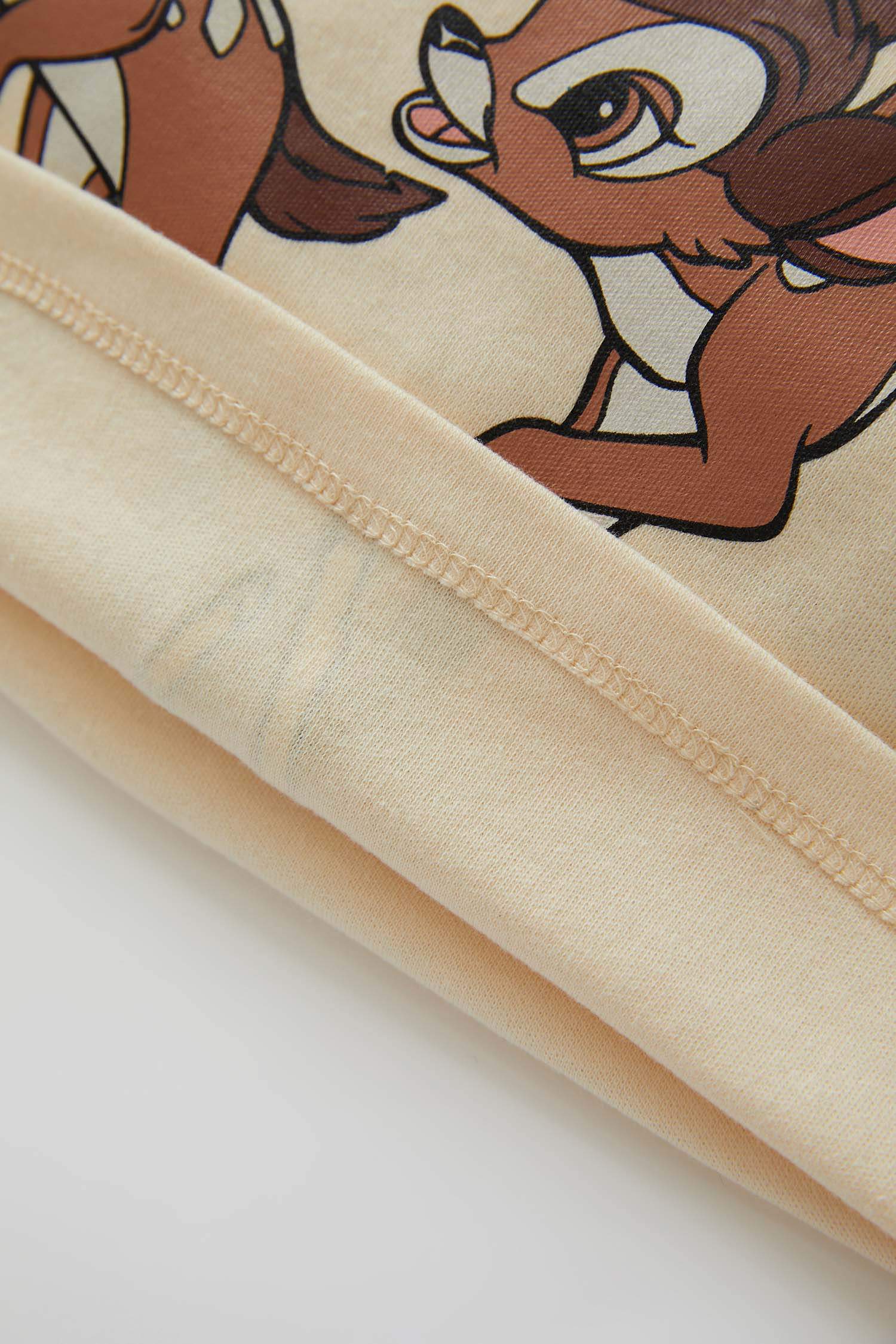Kız Bebek Bambi Lisanslı Uzun Kollu Pamuklu Pijama Takım