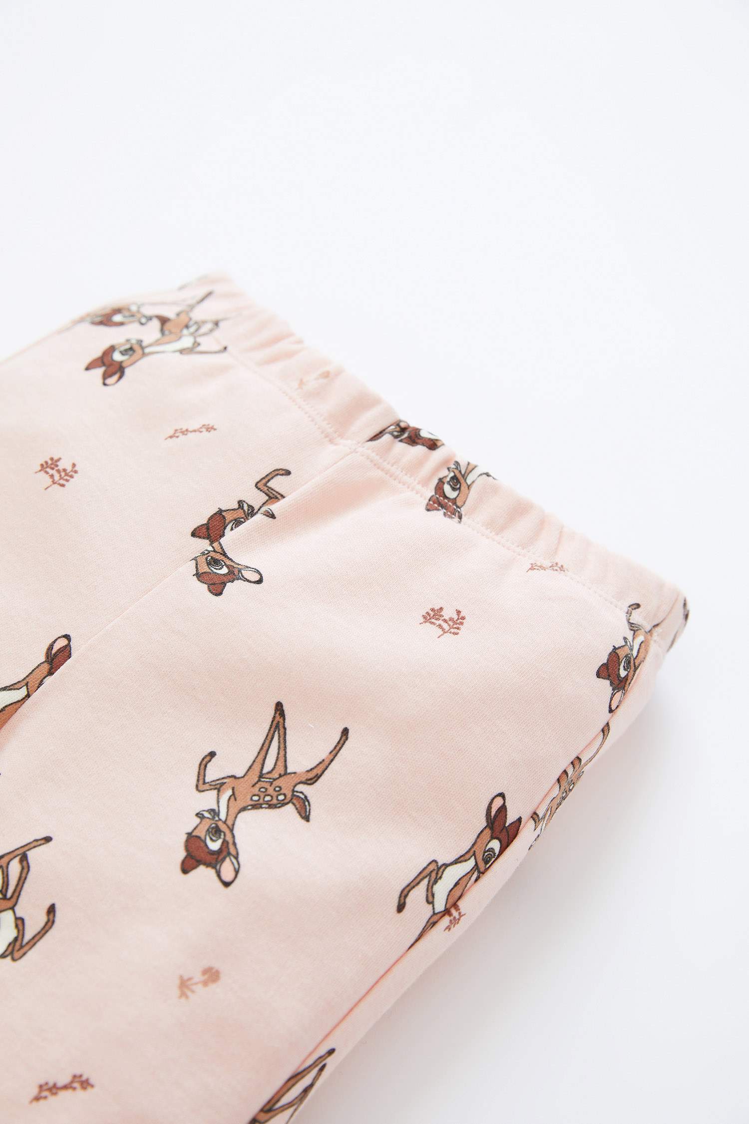 Kız Bebek Bambi Lisanslı Uzun Kollu Pamuklu Pijama Takımı