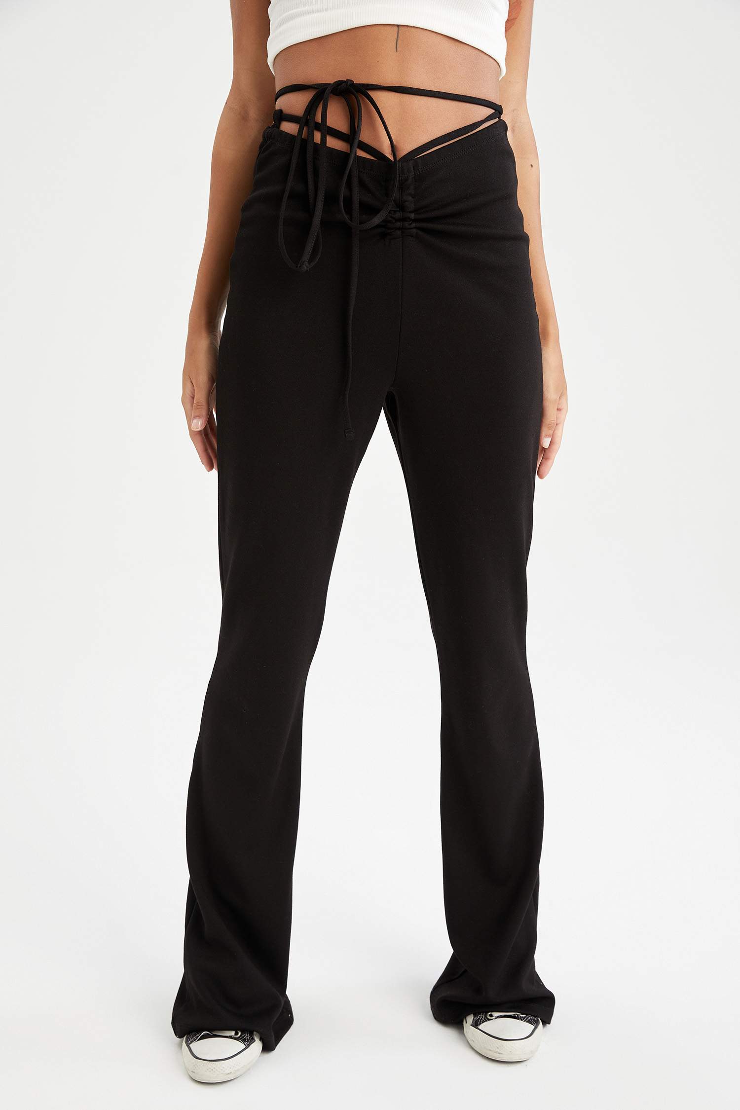Coool Regular Fit Basic İp Detaylı Dokuma Pantolon
