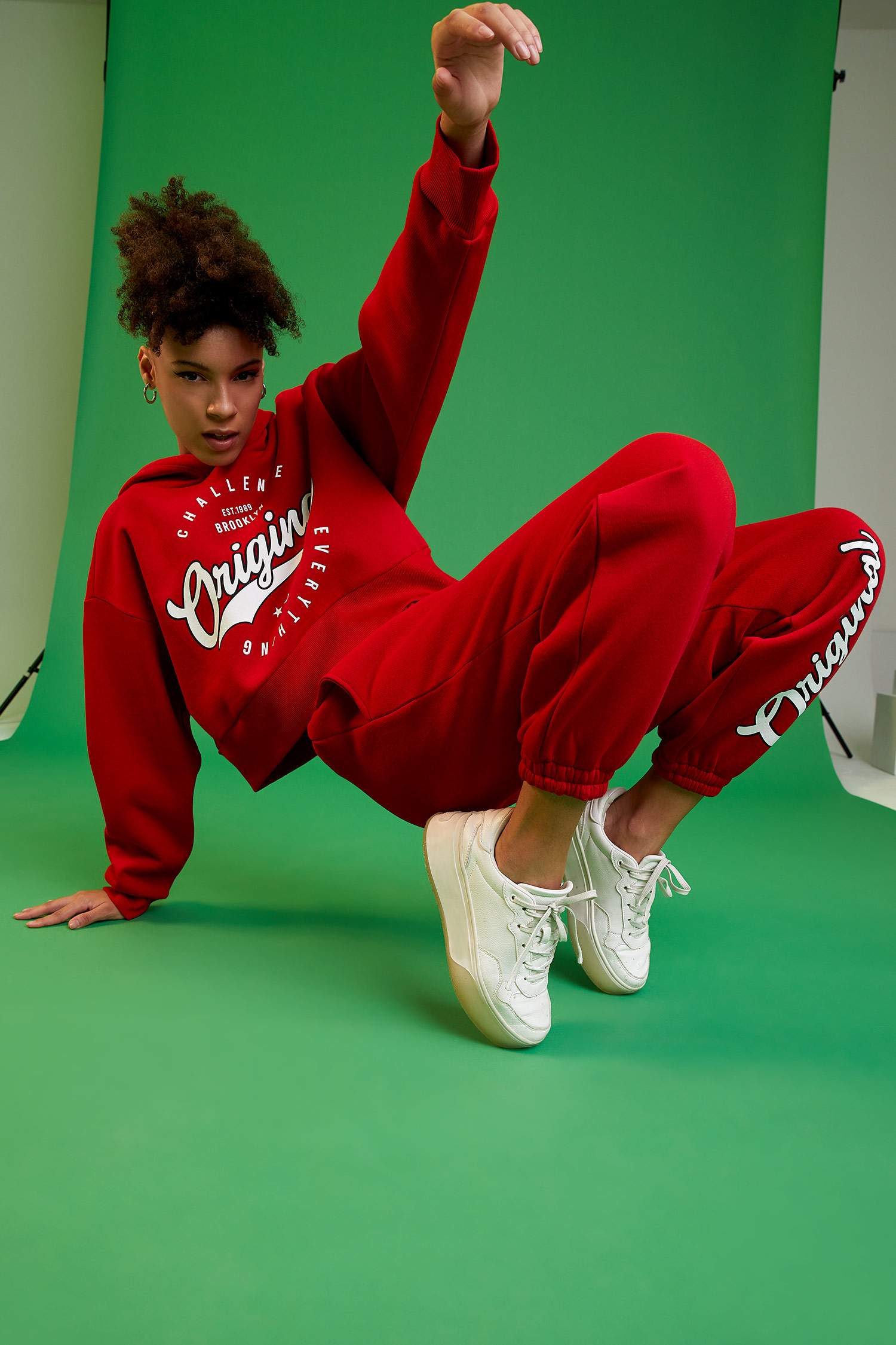 Coool Beli Bağcıklı Cepli Oversize Fit Jogger Eşofman Altı