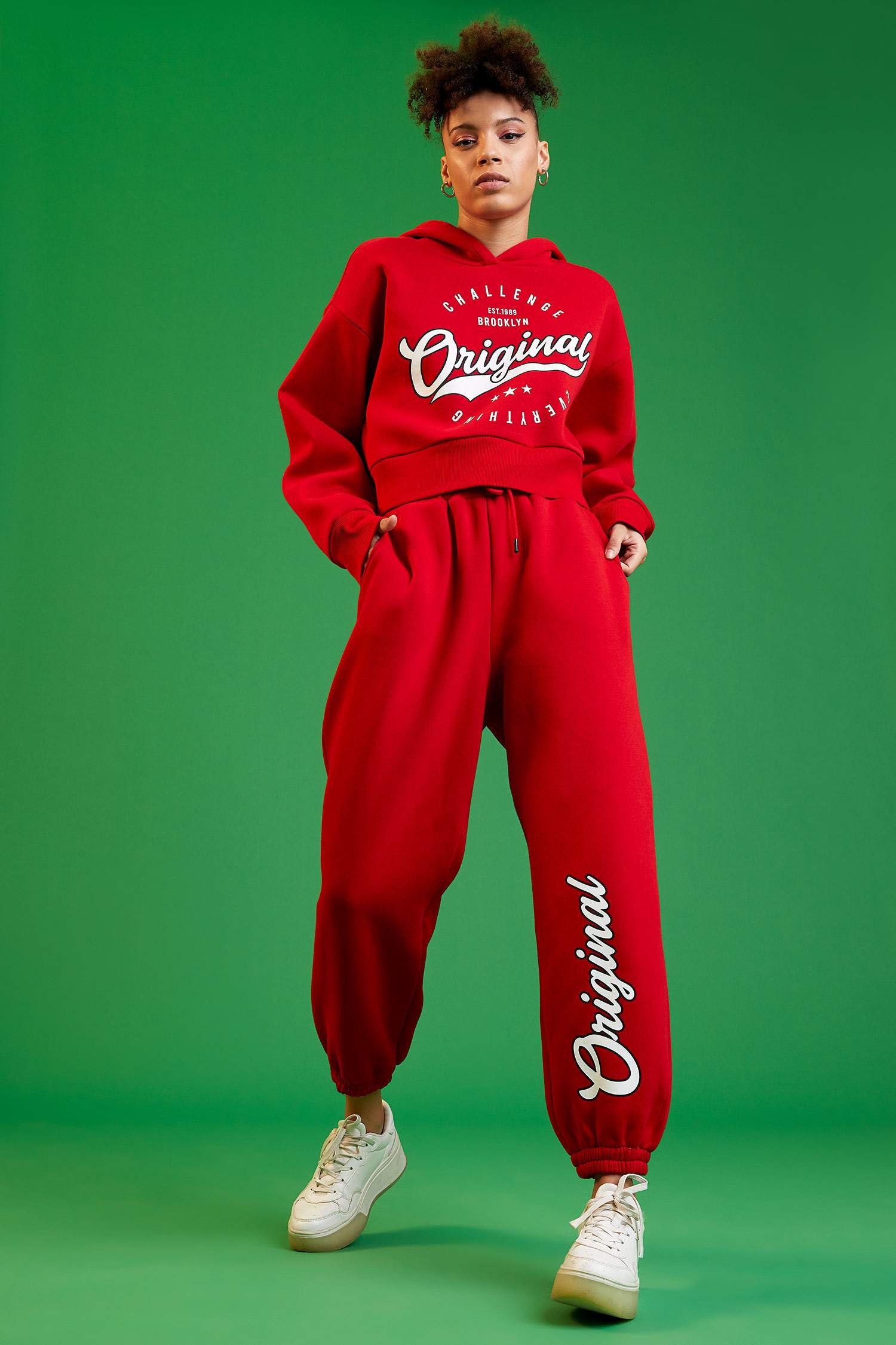 Coool Beli Bağcıklı Cepli Oversize Fit Jogger Eşofman Altı