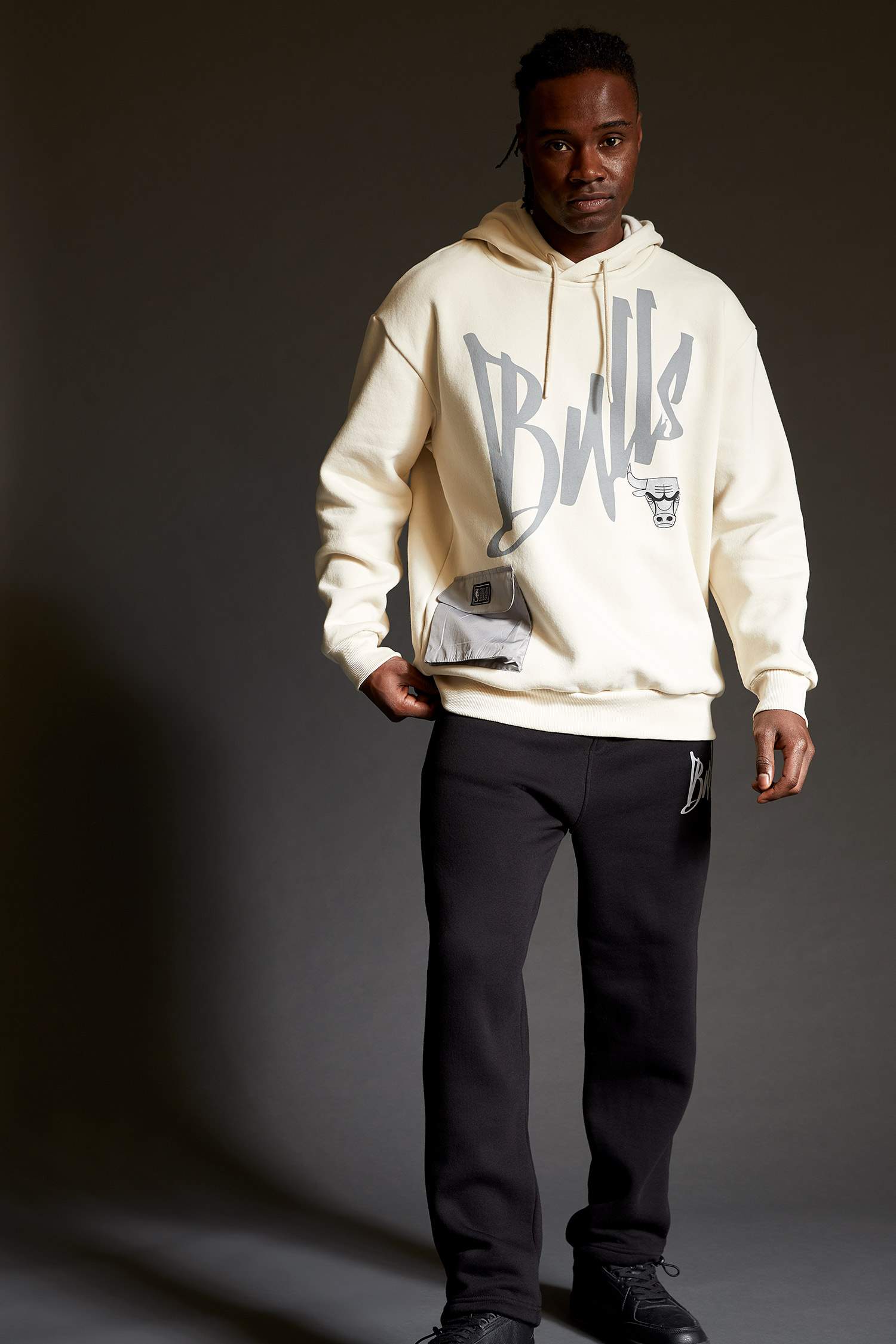 NBA Chicago Bulls Lisanslı Oversize Fit İçi Yumuşak Tüylü Jogger Eşofman Altı
