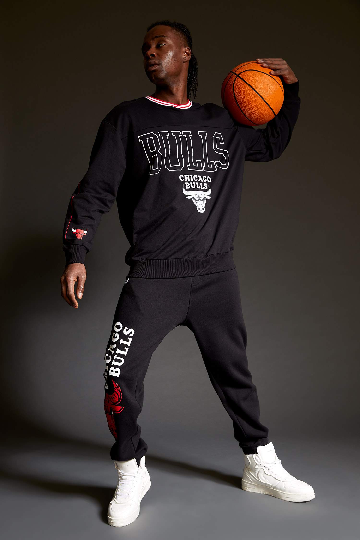NBA Chicago Bulls Lisanslı Oversize Fit Jogger Eşofman Altı