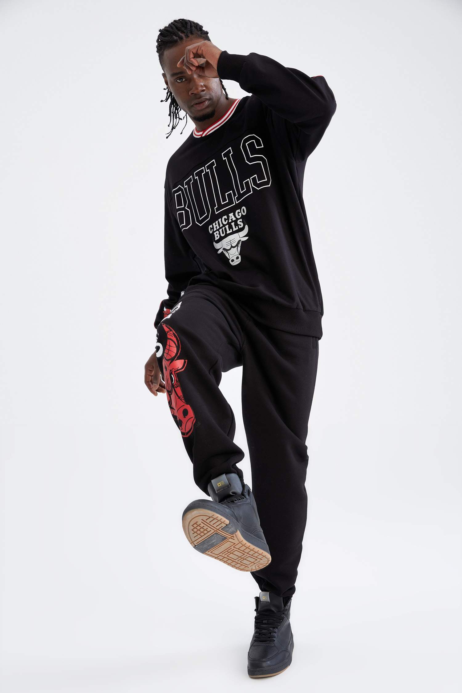 NBA Chicago Bulls Lisanslı Oversize Fit Jogger Eşofman Altı