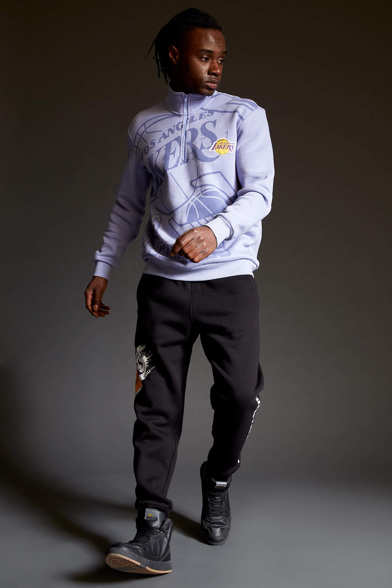 NBA Los Angeles Lakers Lisanslı Regular Fit İçi Yumuşak Tüylü Jogger Eşofman Altı